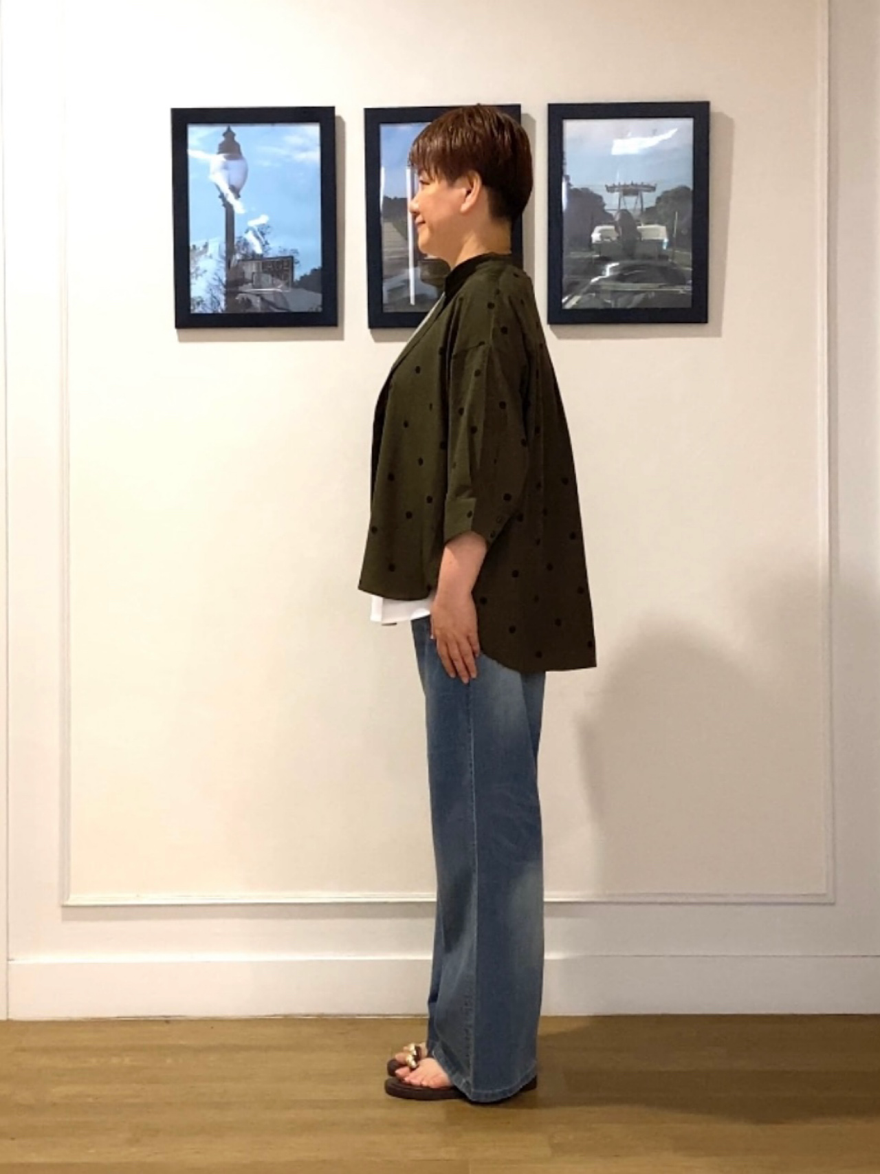 Hiroさんの「Dessin｜【セットアップ可】ドットプリント ハーフスリーブシャツ」を使ったコーディネート