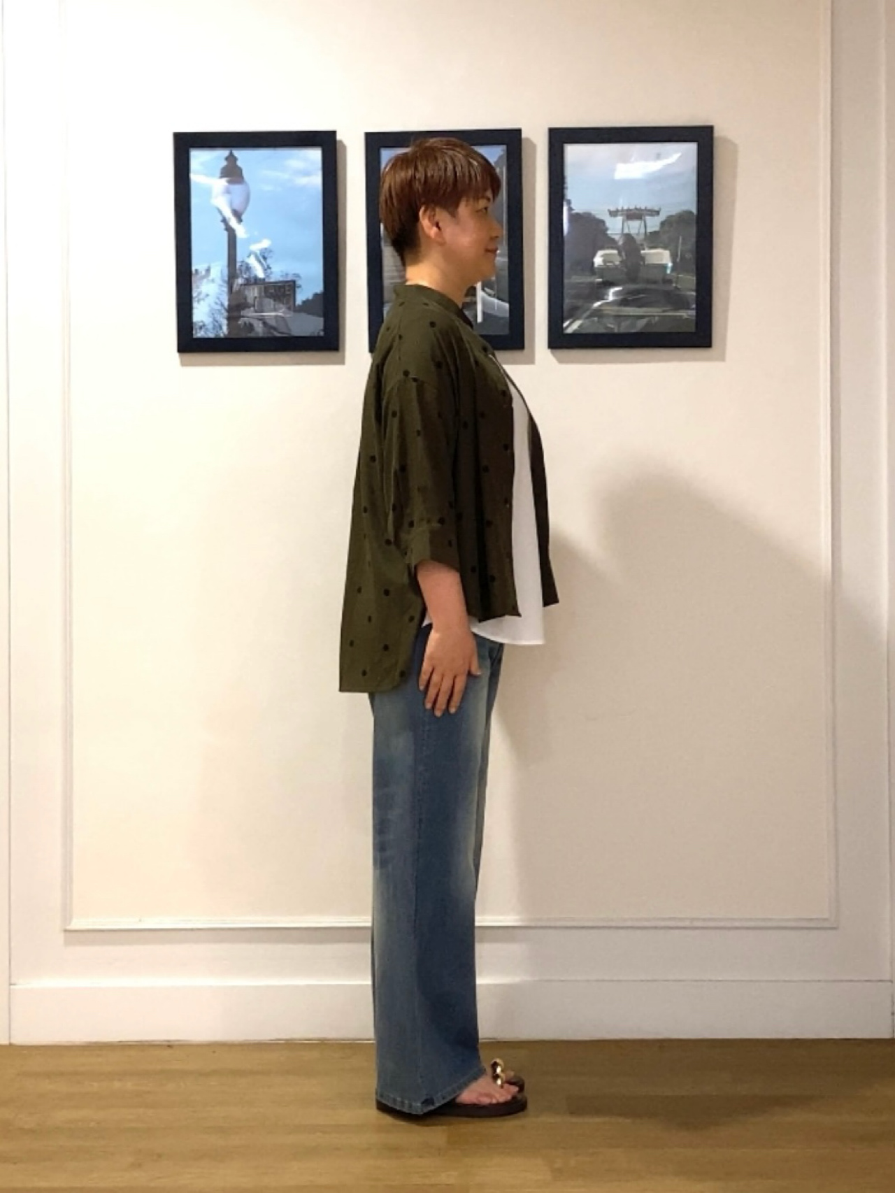 Hiroさんの「Dessin｜【セットアップ可】ドットプリント ハーフスリーブシャツ」を使ったコーディネート