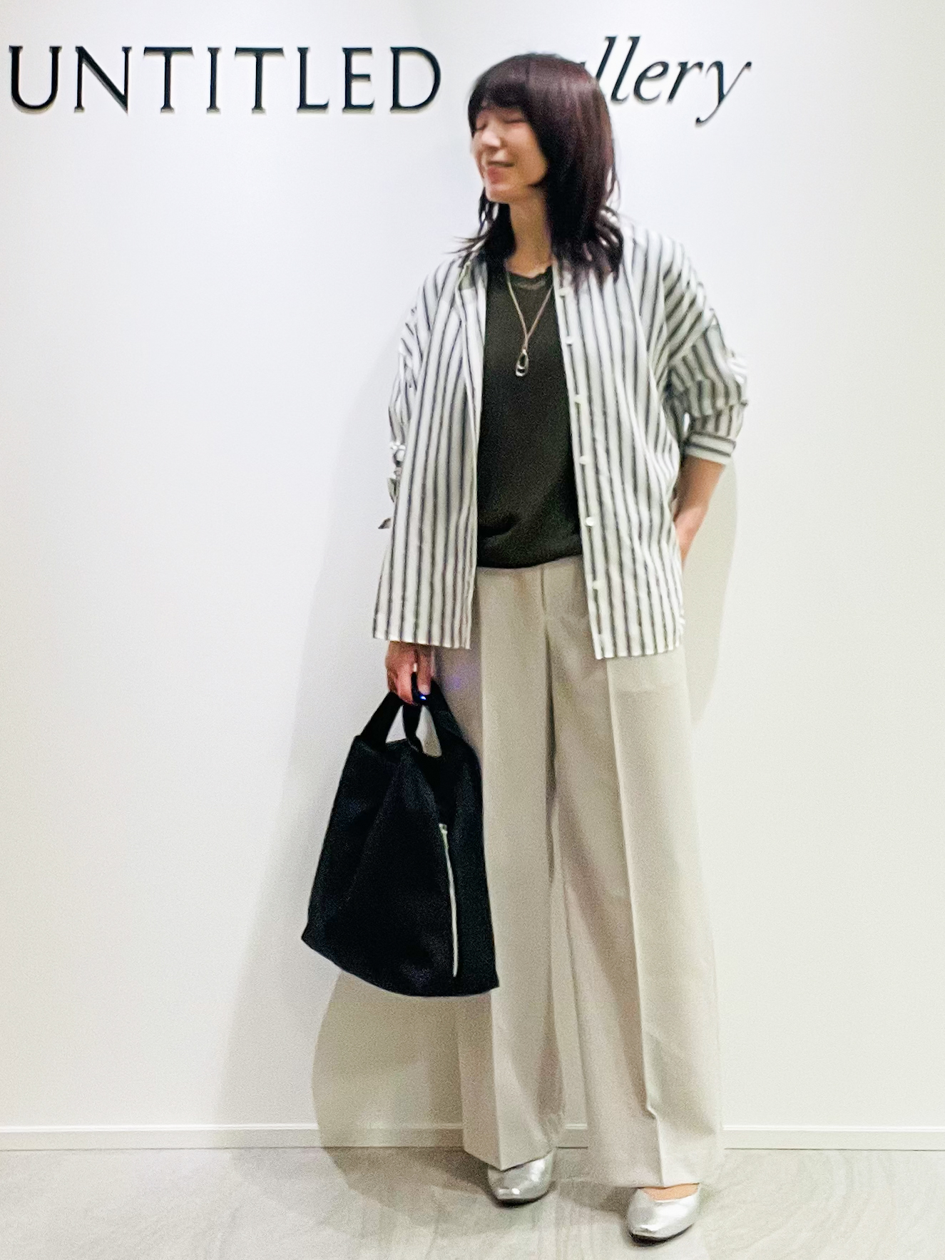 めいさんの「UNTITLED｜【11色展開/体型カバー】前後2WAYフレンチスリーブニット」を使ったコーディネート