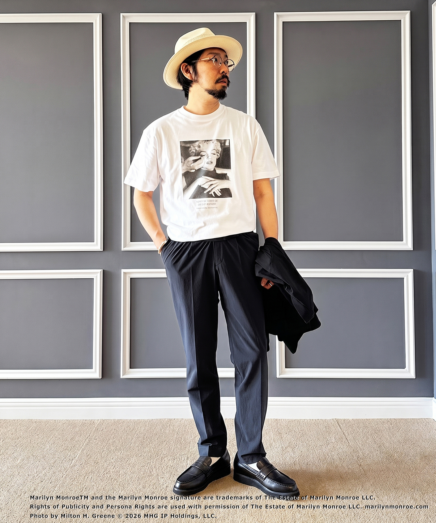 プレス増田さんの「TAKEO KIKUCHI｜【別注】マリリン・モンロー/フォトTシャツ」を使ったコーディネート