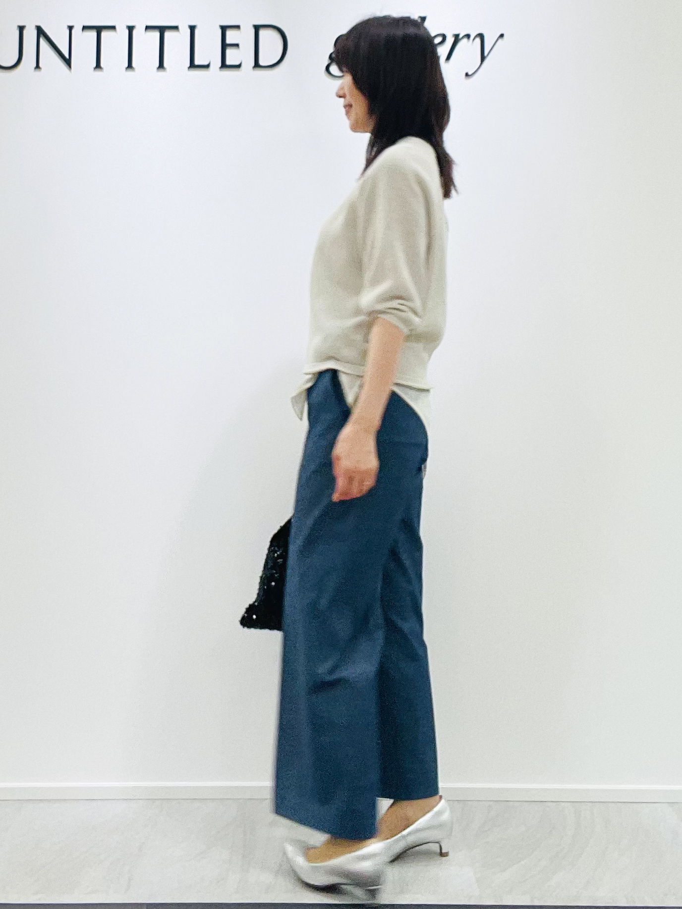めいさんの「UNTITLED｜【洗える/ゆったり】クルーネックドライニット」を使ったコーディネート