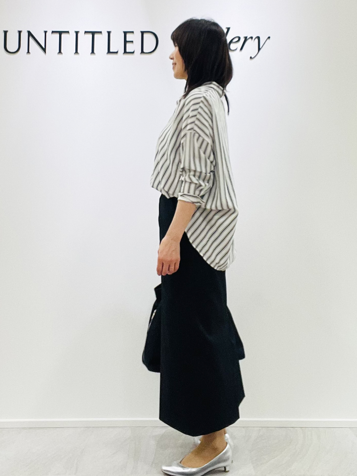 めいさんの「UNTITLED｜ストライプシャツ」を使ったコーディネート