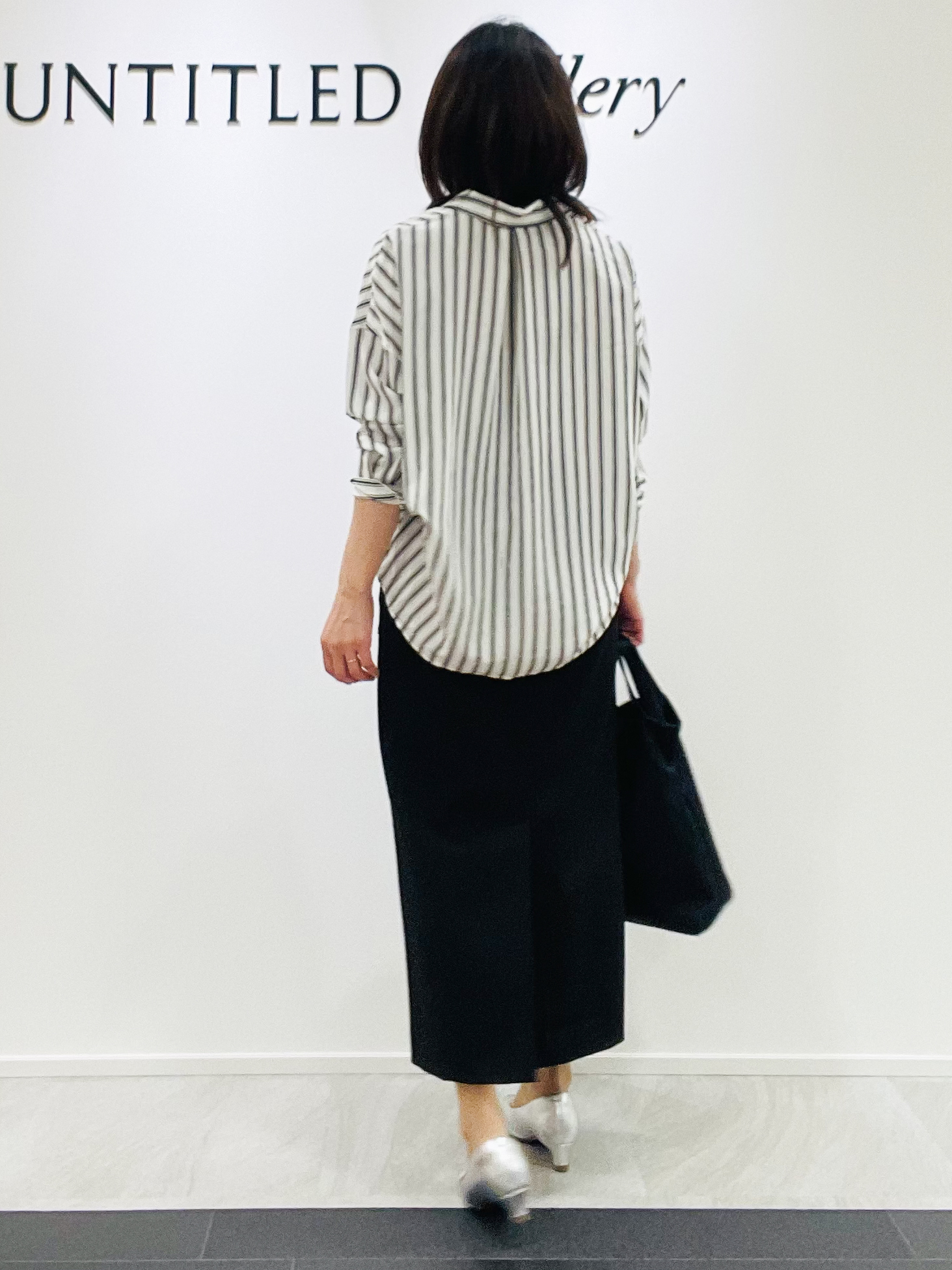 めいさんの「UNTITLED｜ストライプシャツ」を使ったコーディネート