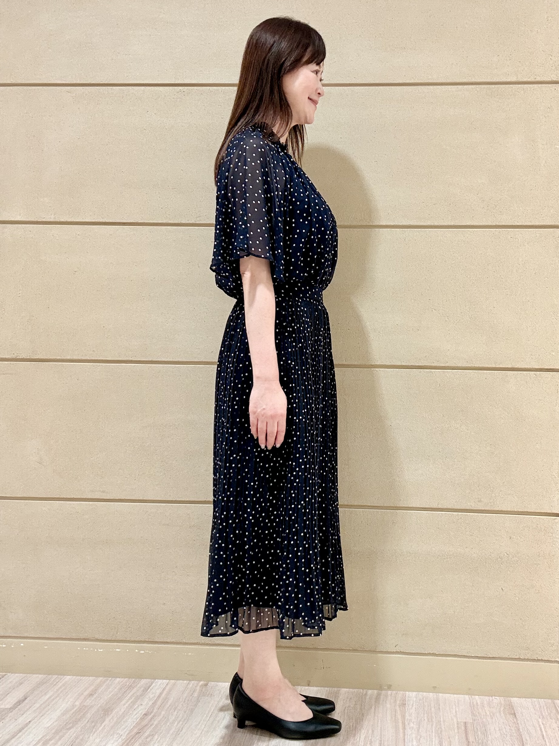 Marさんの「Reflect｜【セットアップ／手洗い可】ドット柄シアーブラウス」を使ったコーディネート