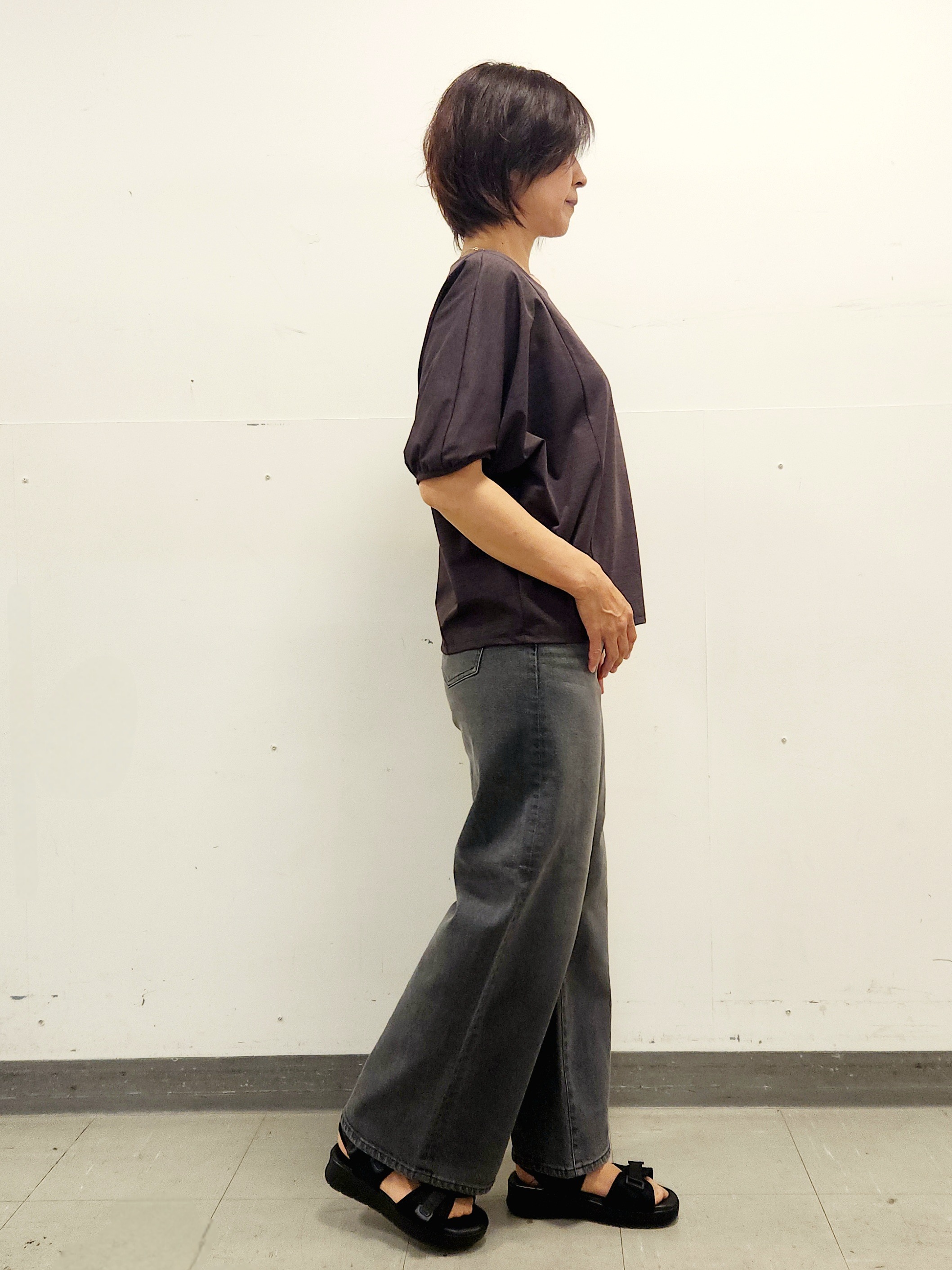 mayumayuさんの「Reflect｜【UVカット／接触冷感／吸水速乾】ギャザースリーブカットソー」を使ったコーディネート