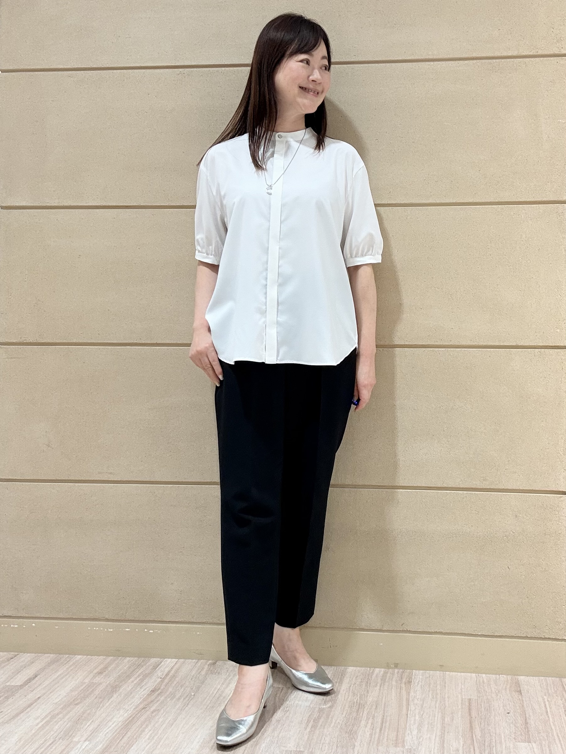 Marさんの「Reflect｜【手洗い可】異素材ドッキングブラウス」を使ったコーディネート