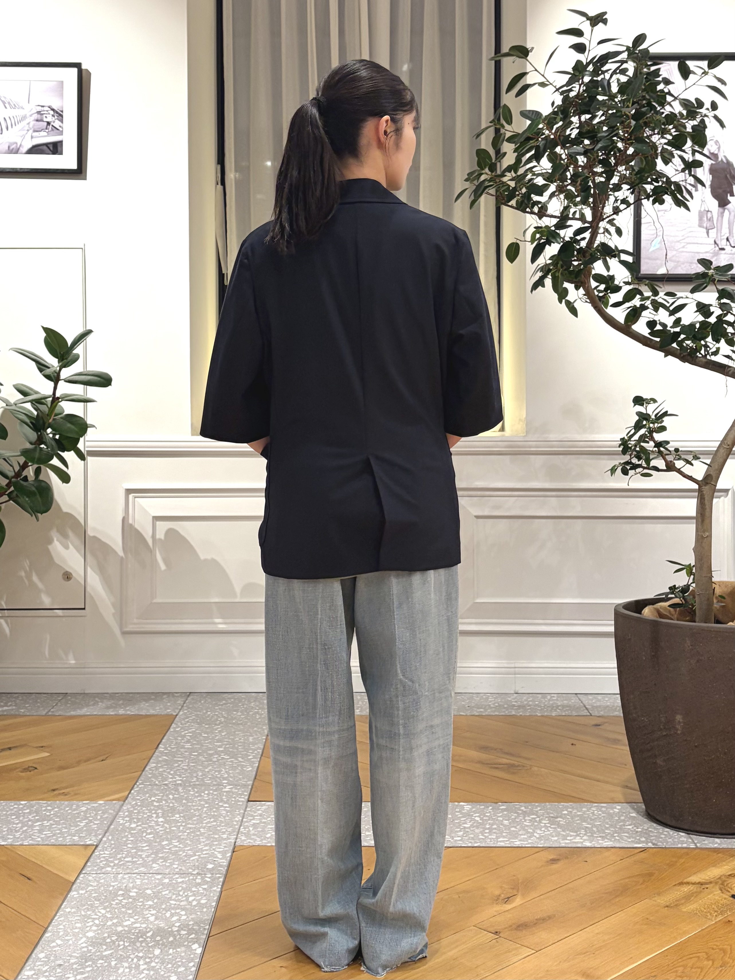 pupiさんの「DRESSTERIOR｜【接触冷感/セットアップ可】 2WAYストレッチスリークオータージャケット」を使ったコーディネート