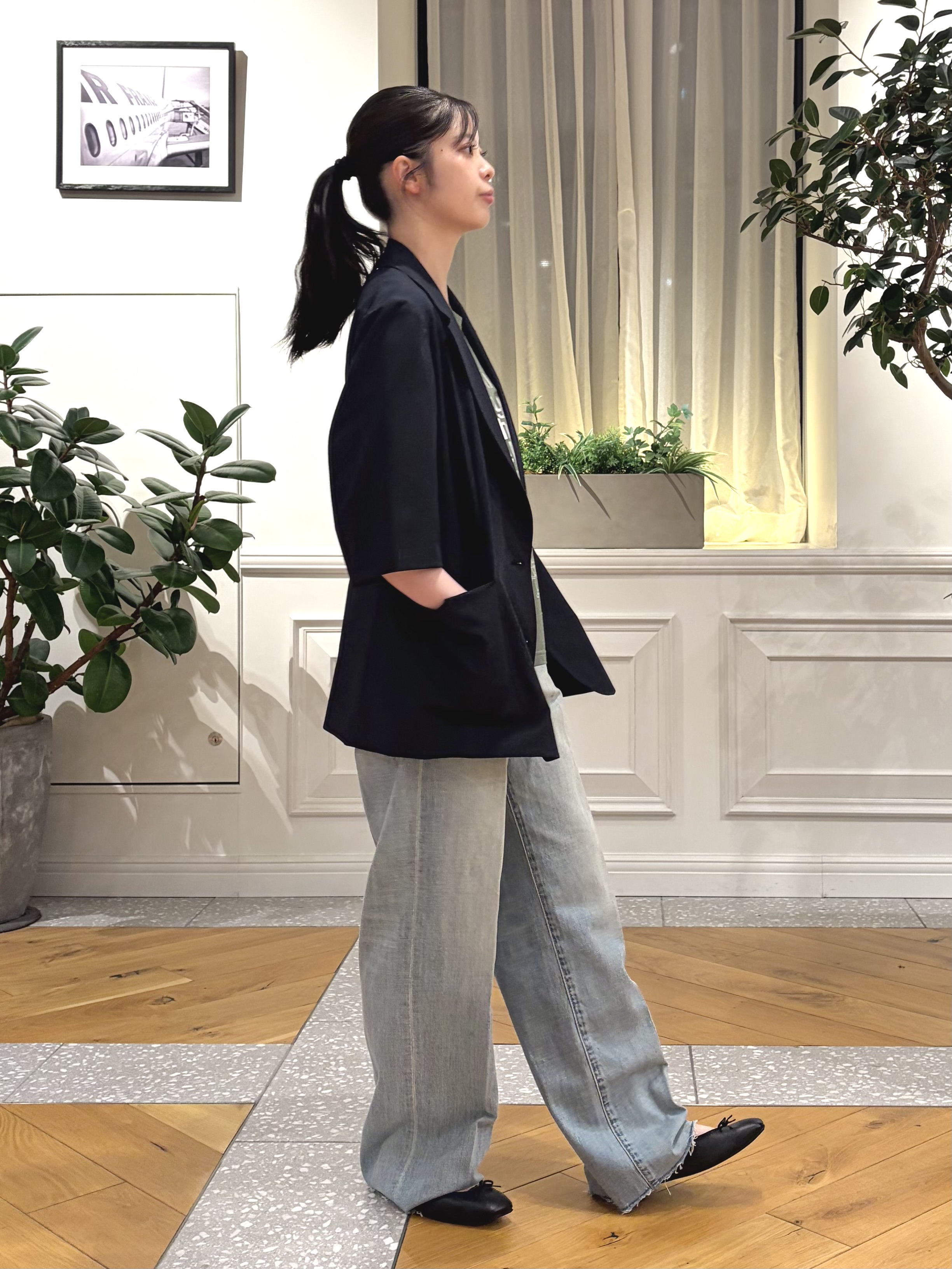 pupiさんの「DRESSTERIOR｜【接触冷感/セットアップ可】 2WAYストレッチスリークオータージャケット」を使ったコーディネート