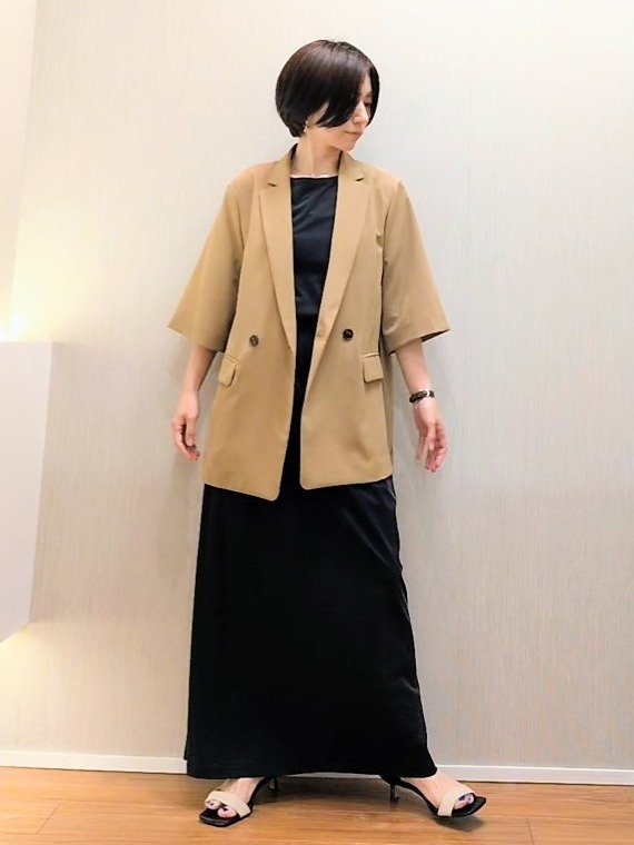 ミズタさんの「UNTITLED｜【セットアップ可/UVカット/通気性】エアリークール半袖ジャケット」を使ったコーディネート
