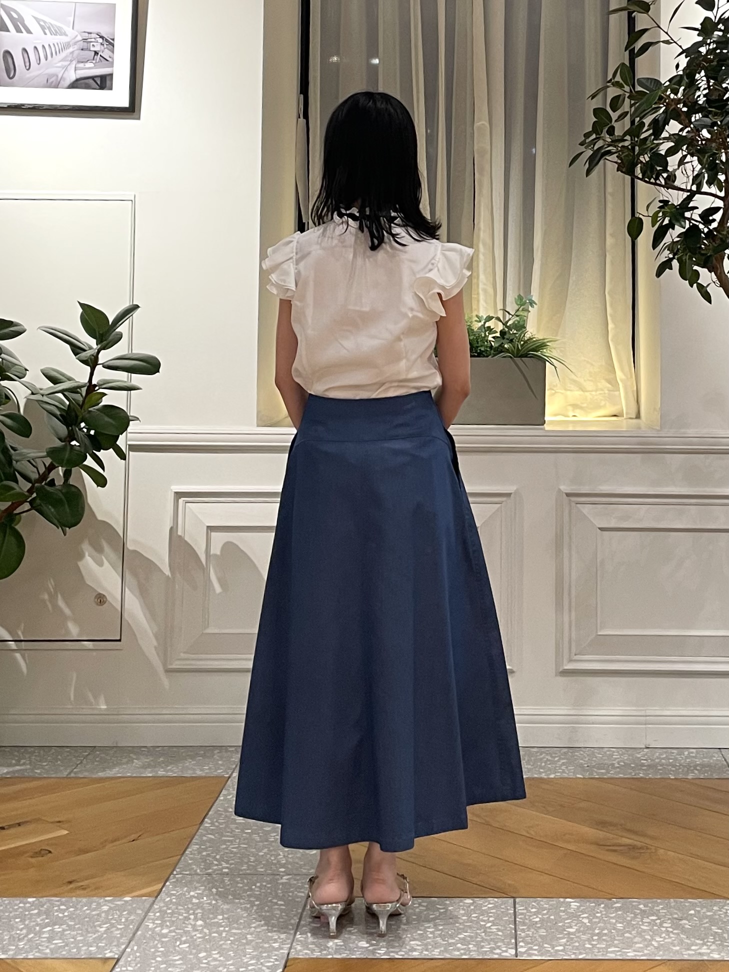 Lilyさんの「DRESSTERIOR｜【着映え/ウォッシャブル】バイカラーウィングスリーブブラウス」を使ったコーディネート