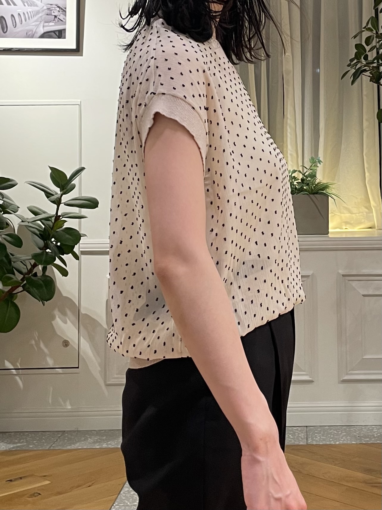 Lilyさんの「DRESSTERIOR｜【再入荷/ウォッシャブル】ドットジャカード プルオーバー」を使ったコーディネート
