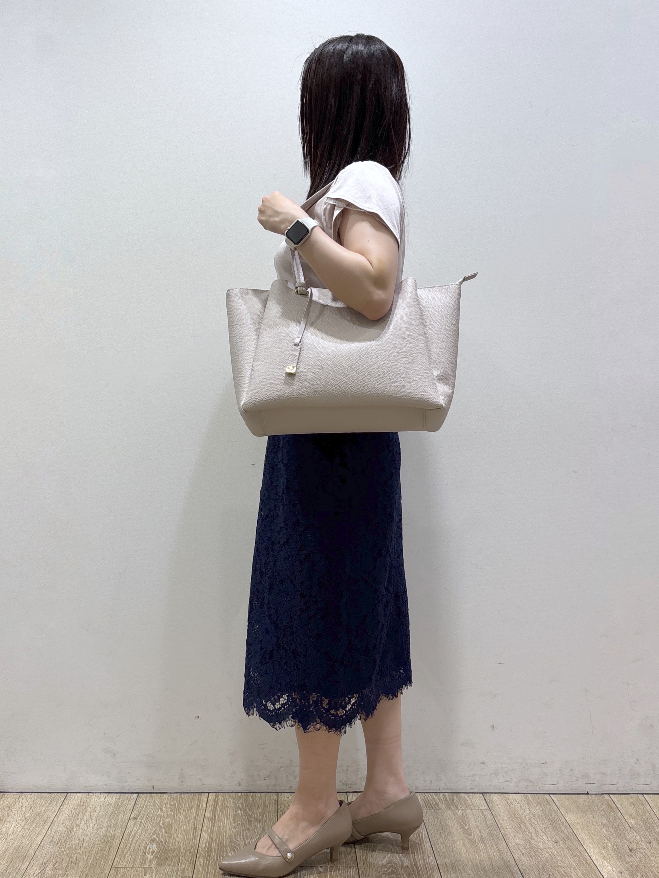 mameさんの「index｜【接触冷感／UVケア】ハートネックレースレイヤードトップス《洗濯機OK／6col》」を使ったコーディネート