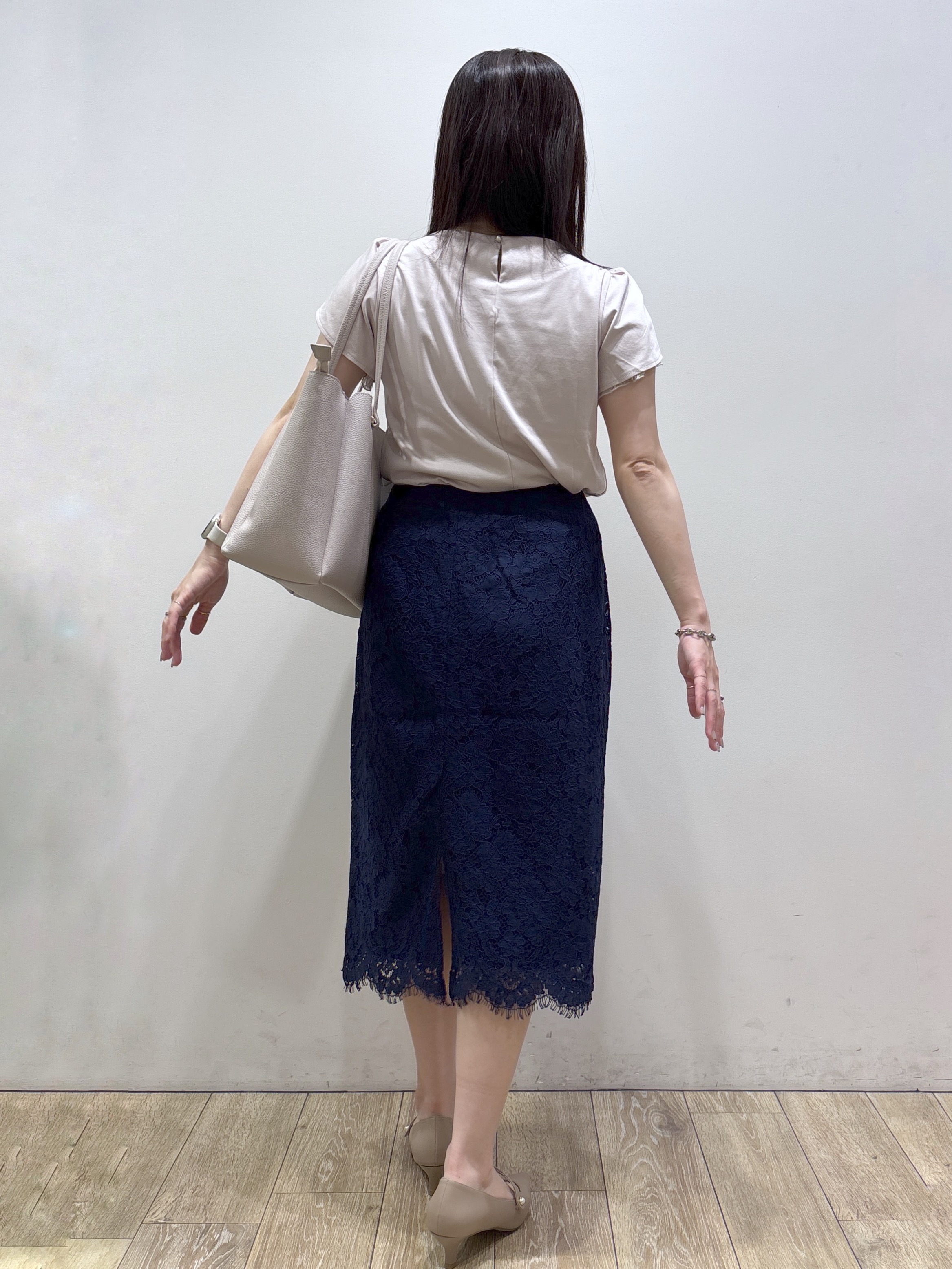 mameさんの「index｜【接触冷感／UVケア】ハートネックレースレイヤードトップス《洗濯機OK／6col》」を使ったコーディネート