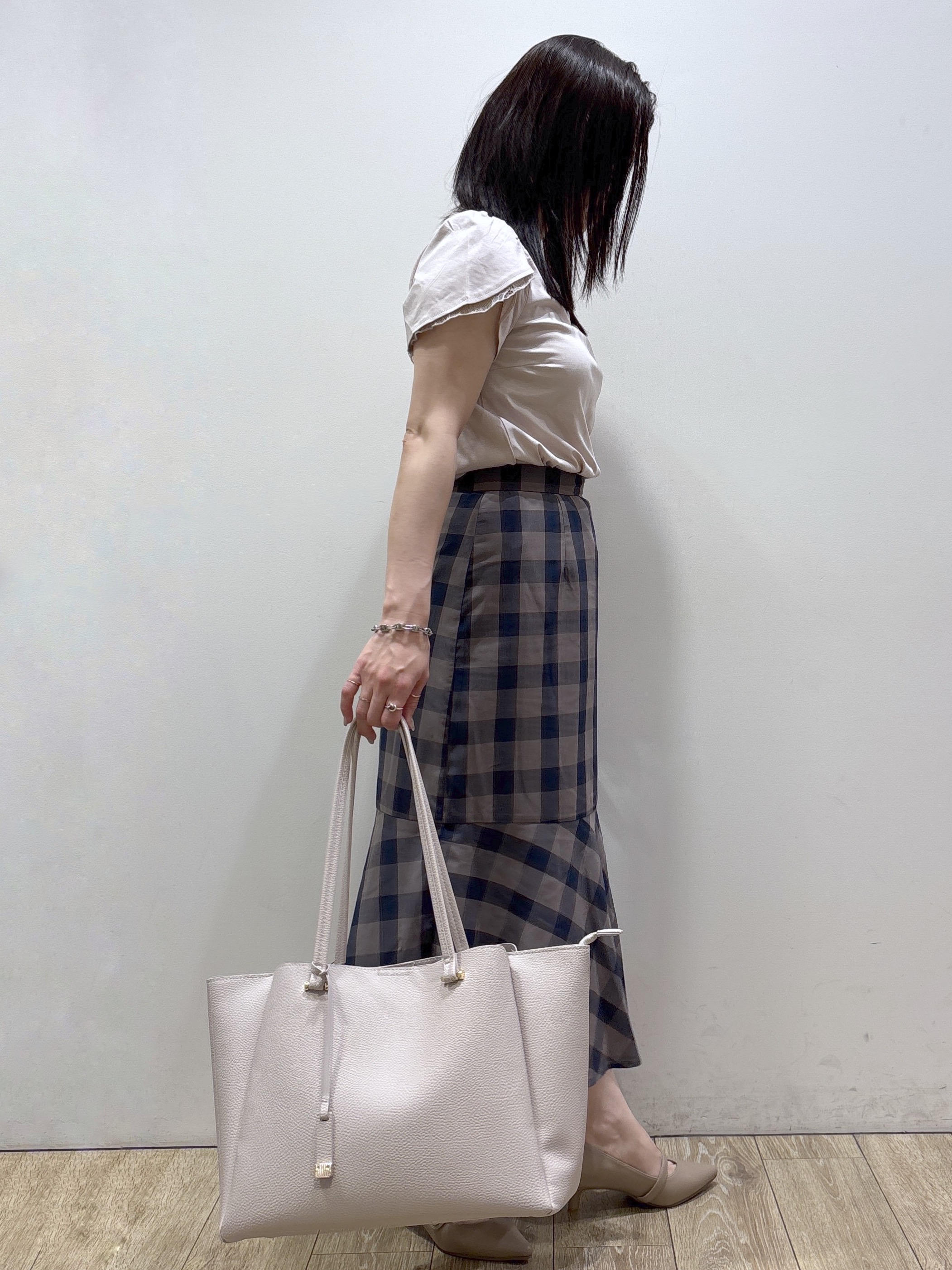 mameさんの「index｜【接触冷感／UVケア】ハートネックレースレイヤードトップス《洗濯機OK／6col》」を使ったコーディネート