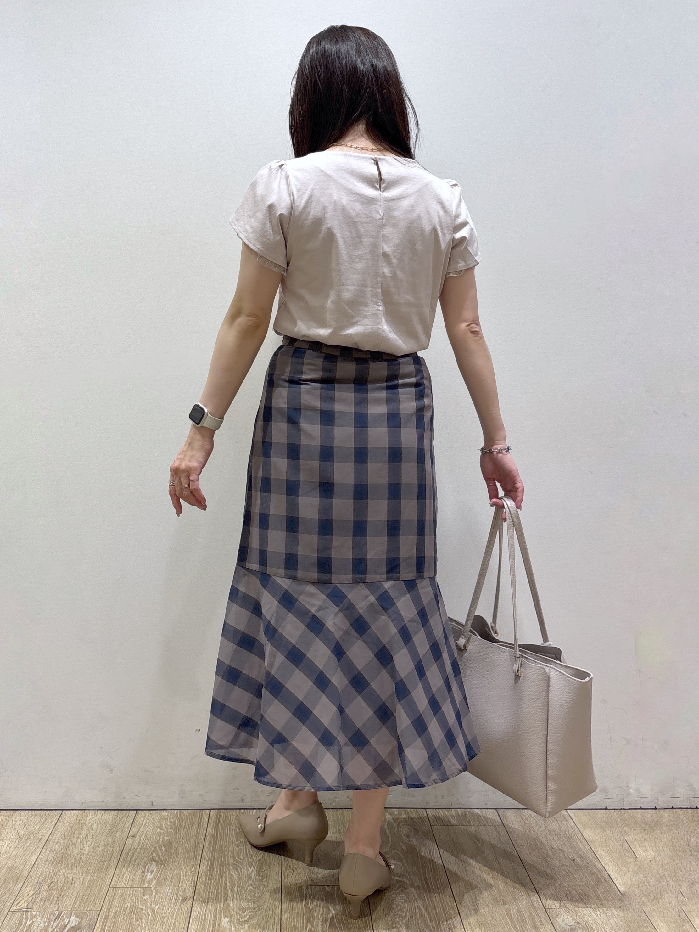 mameさんの「index｜【接触冷感／UVケア】ハートネックレースレイヤードトップス《洗濯機OK／6col》」を使ったコーディネート