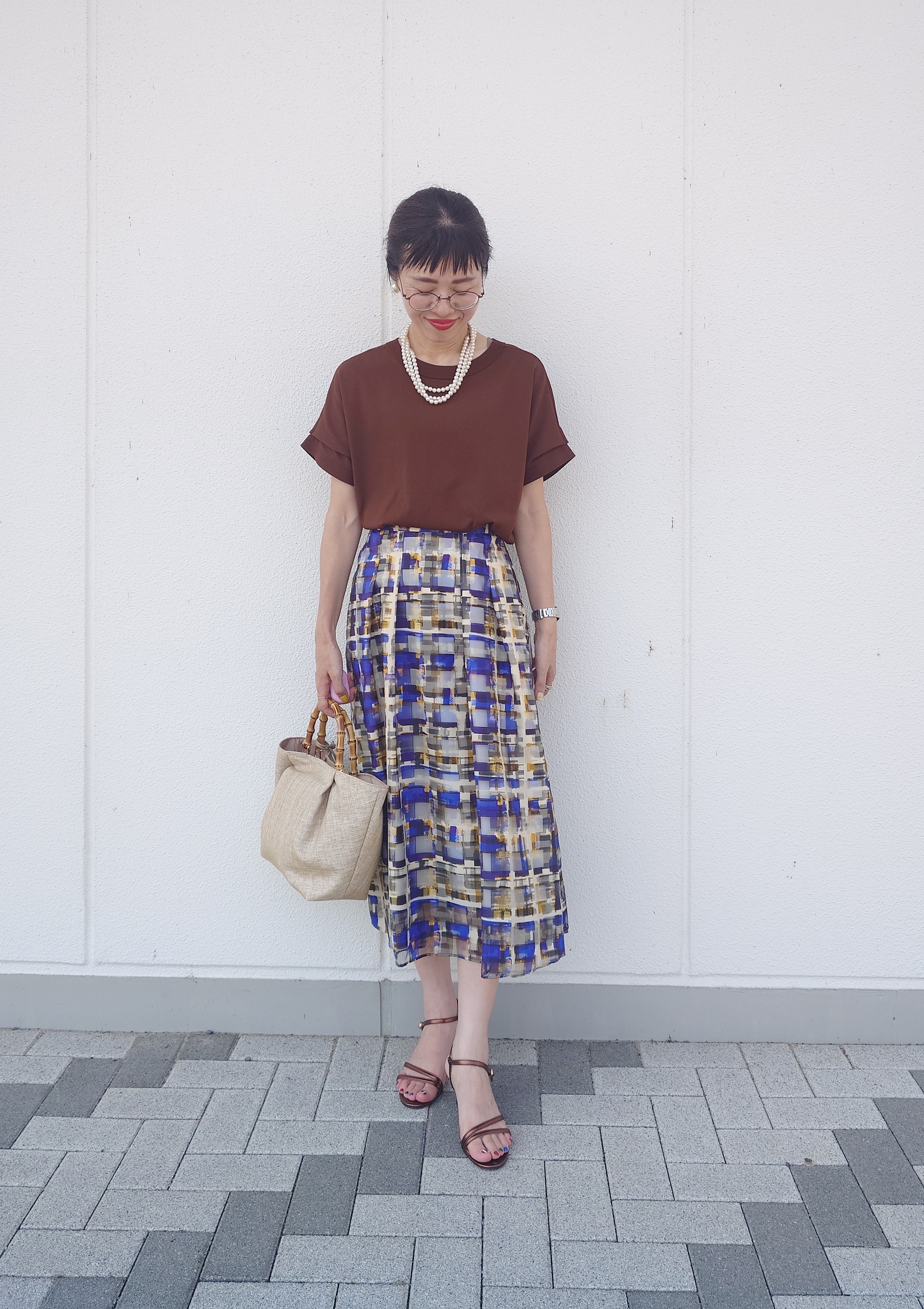 MUTSUKOさんの「UNTITLED｜【肌に張りつきにくい/前後2WAY】ドライタッチコットンプルオーバー」を使ったコーディネート