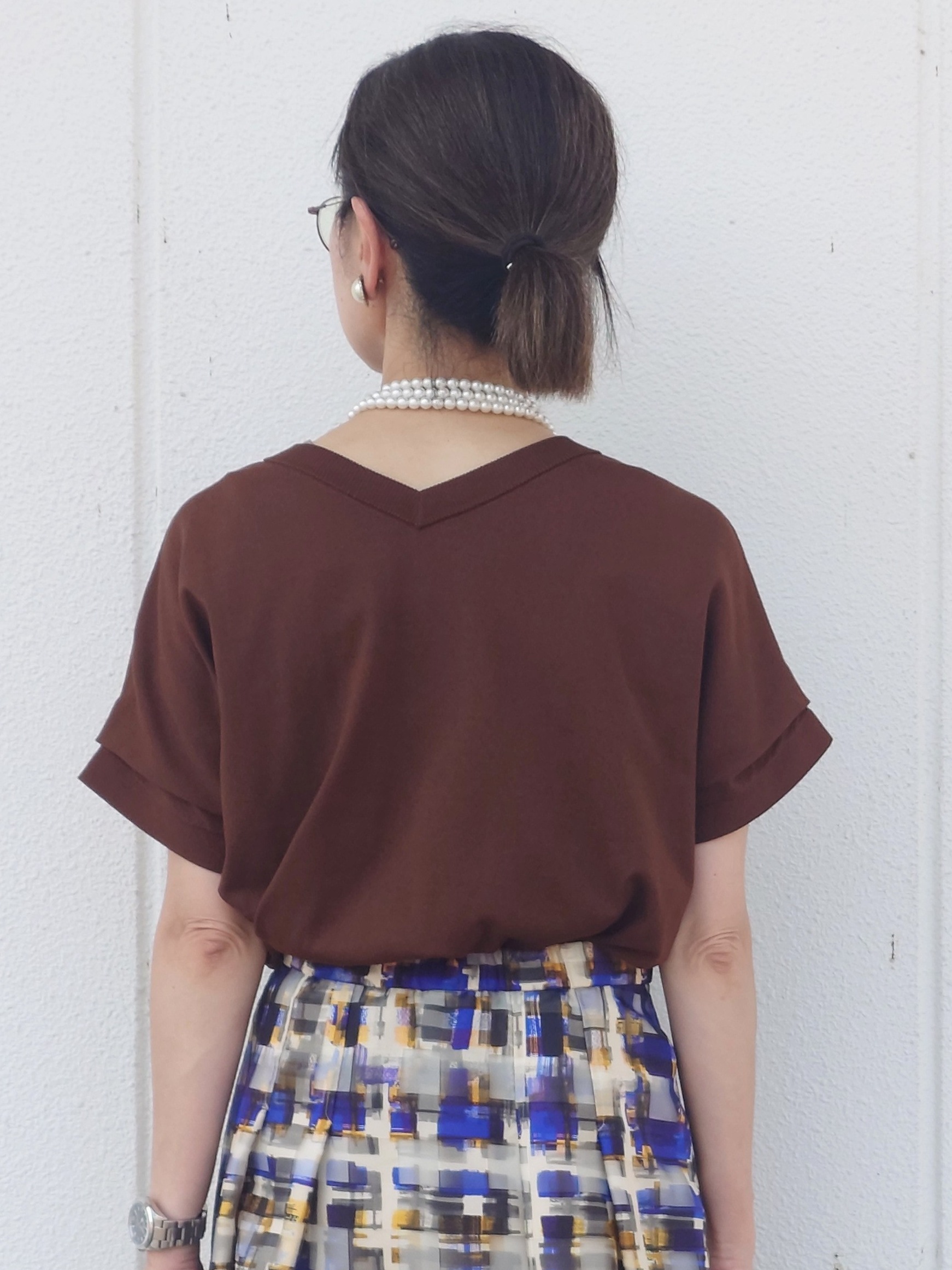 MUTSUKOさんの「UNTITLED｜【肌に張りつきにくい/前後2WAY】ドライタッチコットンプルオーバー」を使ったコーディネート
