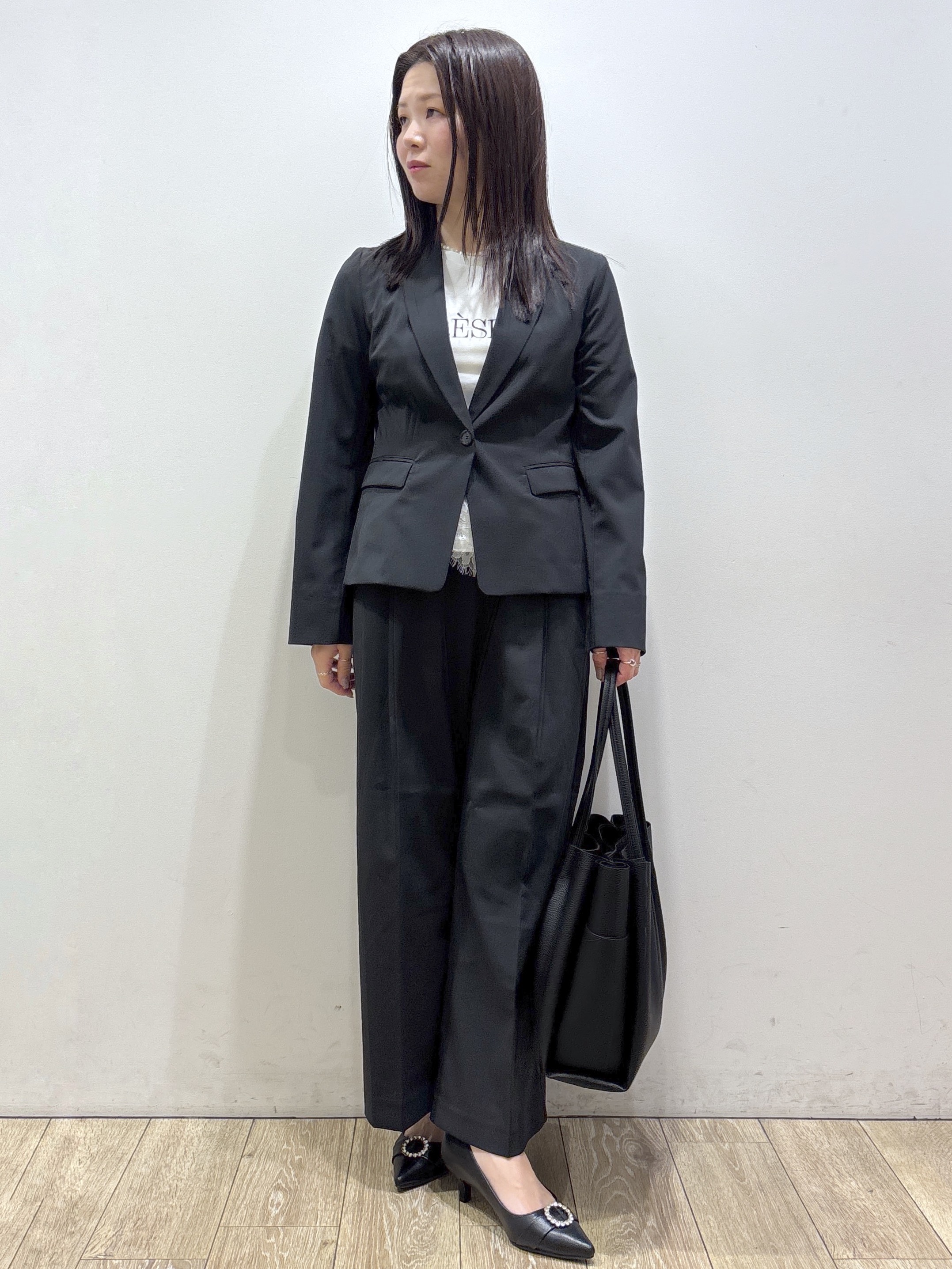 mameさんの「index｜【接触冷感／吸水速乾】セットアップ対応ストレッチテーラードジャケット《イージーアイロン／洗濯機OK／」を使ったコーディネート