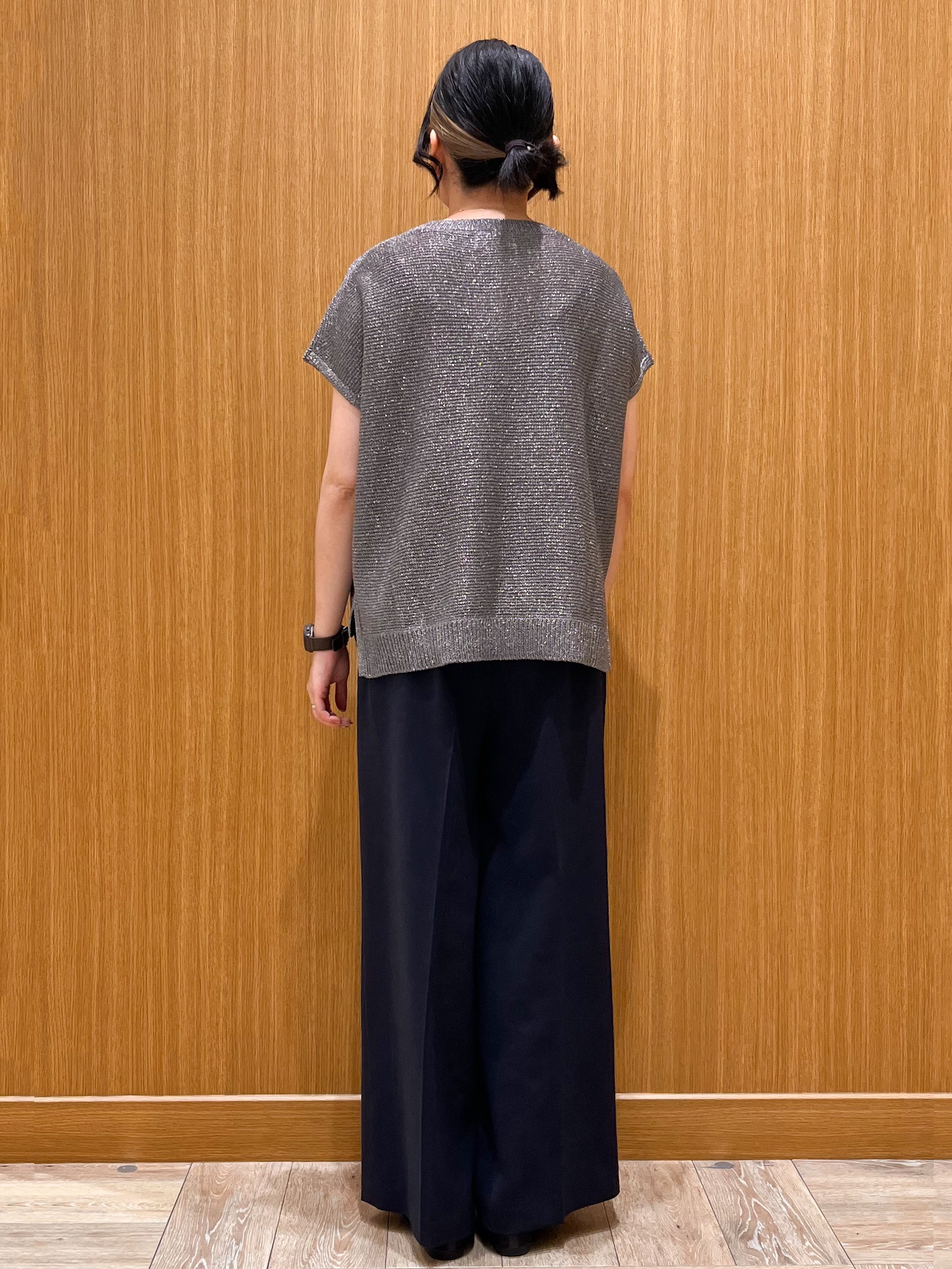 aさんの「OPAQUE.CLIP｜ラメメッシュニット【洗濯機OK／抗ピル】」を使ったコーディネート