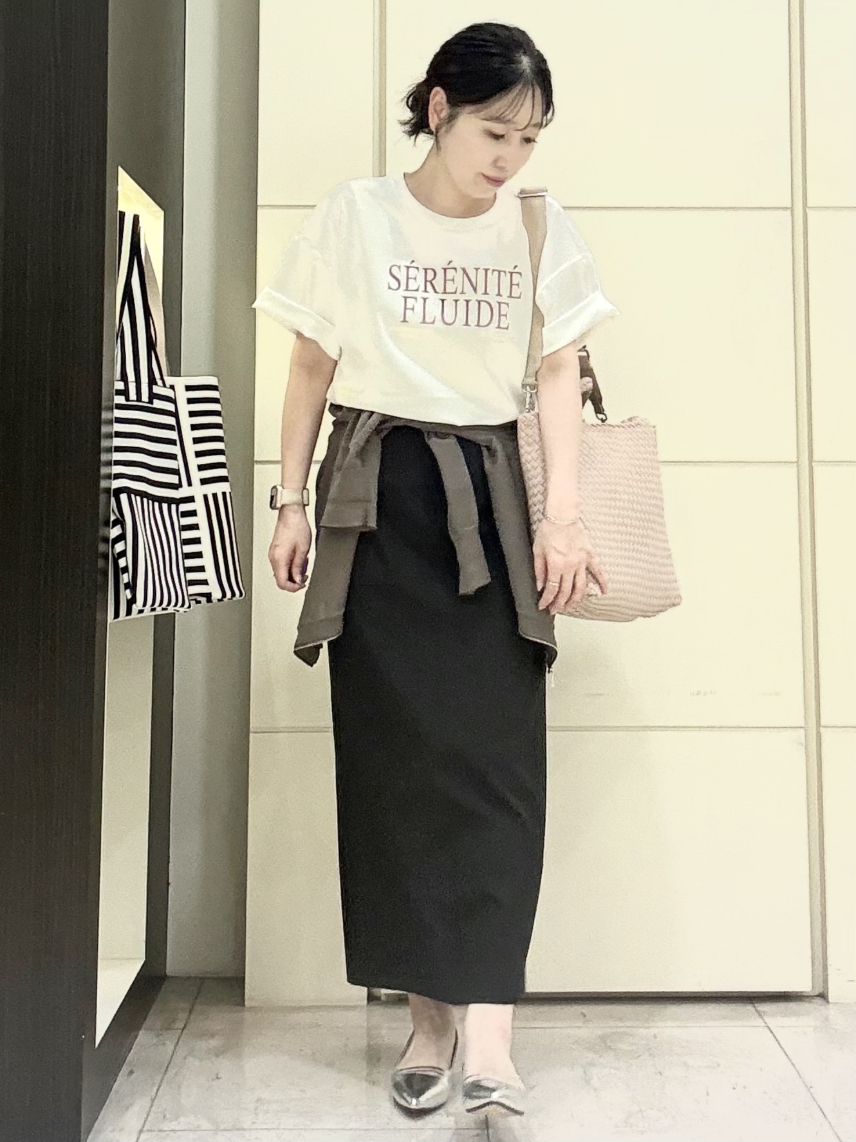 mori.さんの「UNTITLED｜【アンサンブル可/日除け・冷房対策】シアーレーヨンZIPカーディガン」を使ったコーディネート