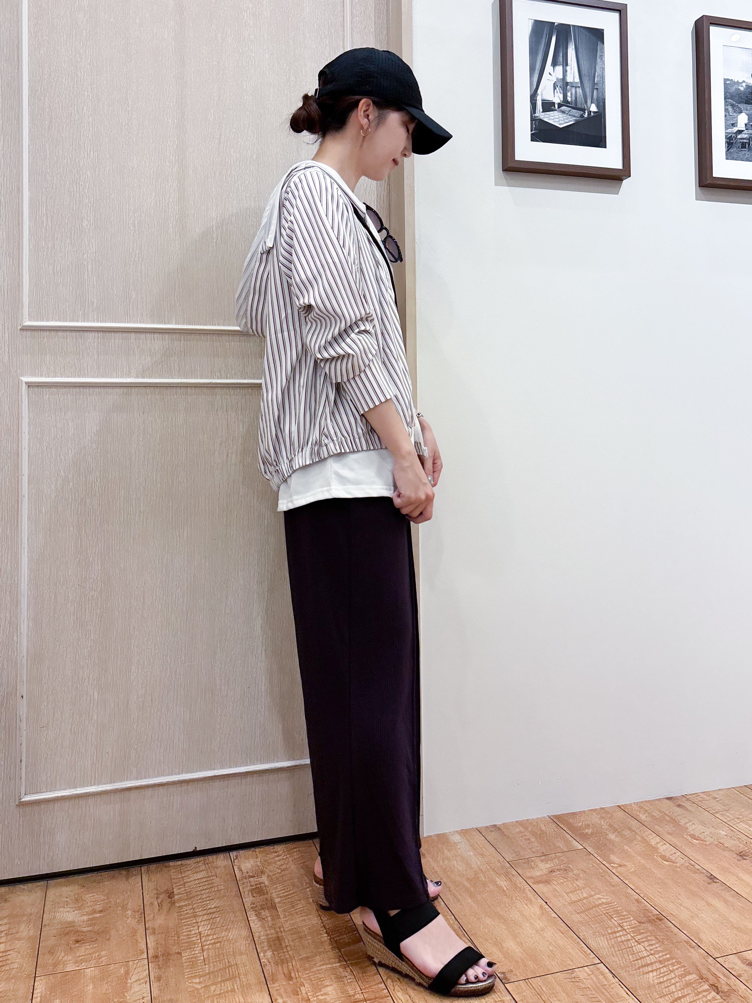 なみさんの「SHOO･LA･RUE｜【ひんやり/洗濯後しわになりにくい/S-LL】お顔も手の甲もしっかりカバー　日よけ・指穴付きUVパー」を使ったコーディネート