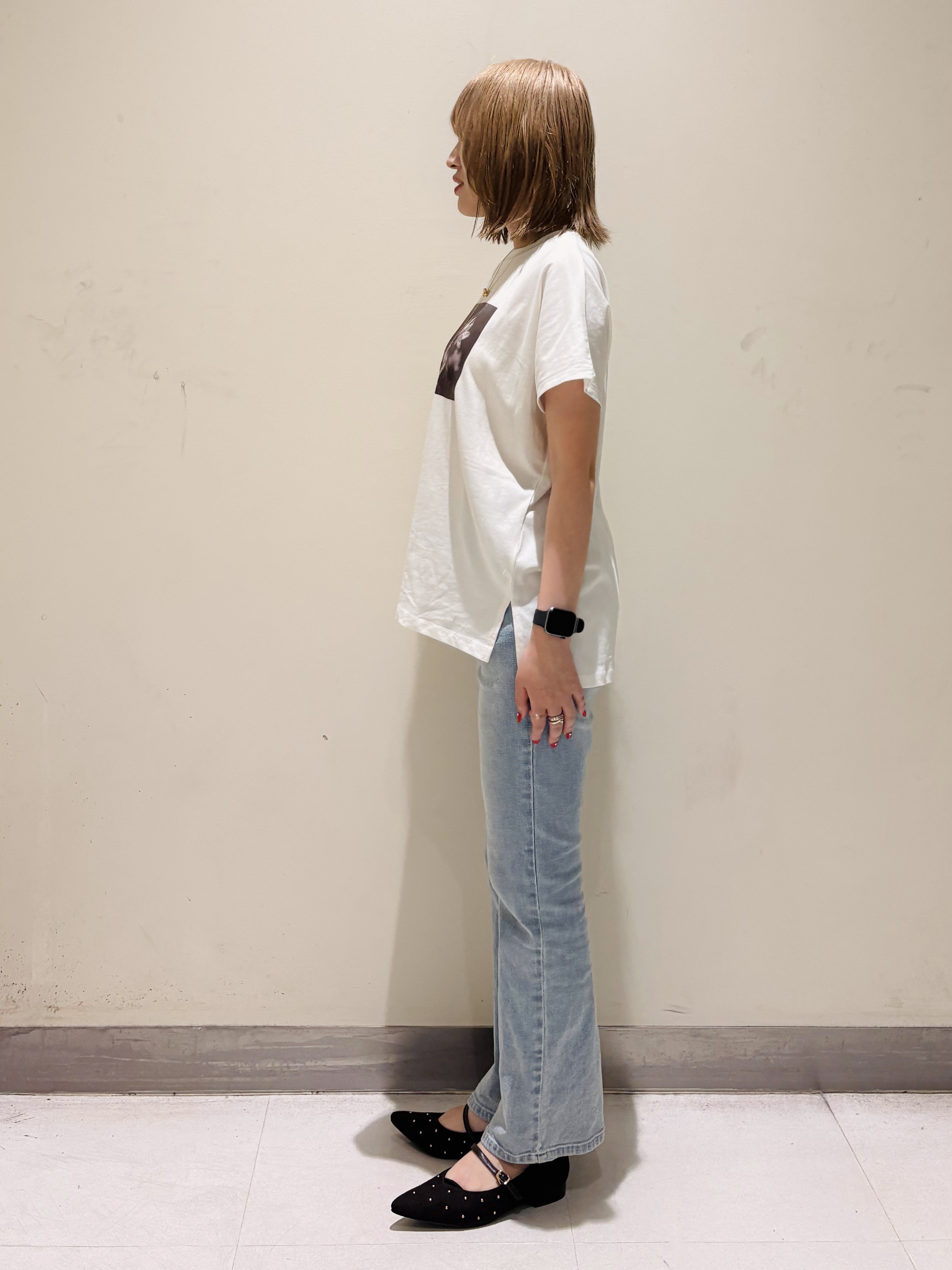 みきちぃさんの「OPAQUE.CLIP｜フォトプリントTシャツ【洗濯機OK】」を使ったコーディネート