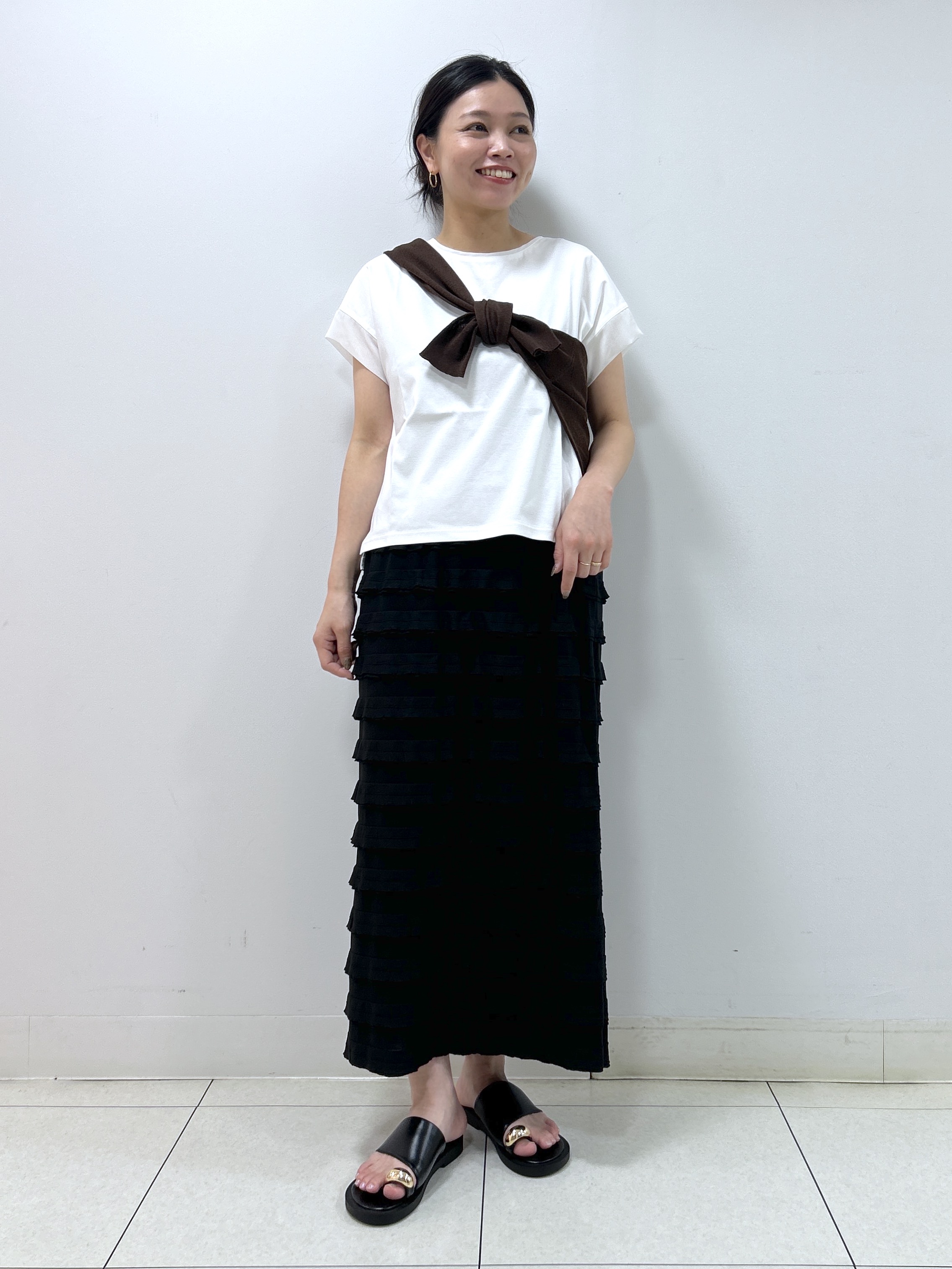 Kaiさんの「Dessin｜【UVカット/接触冷感】美光沢カットソー」を使ったコーディネート