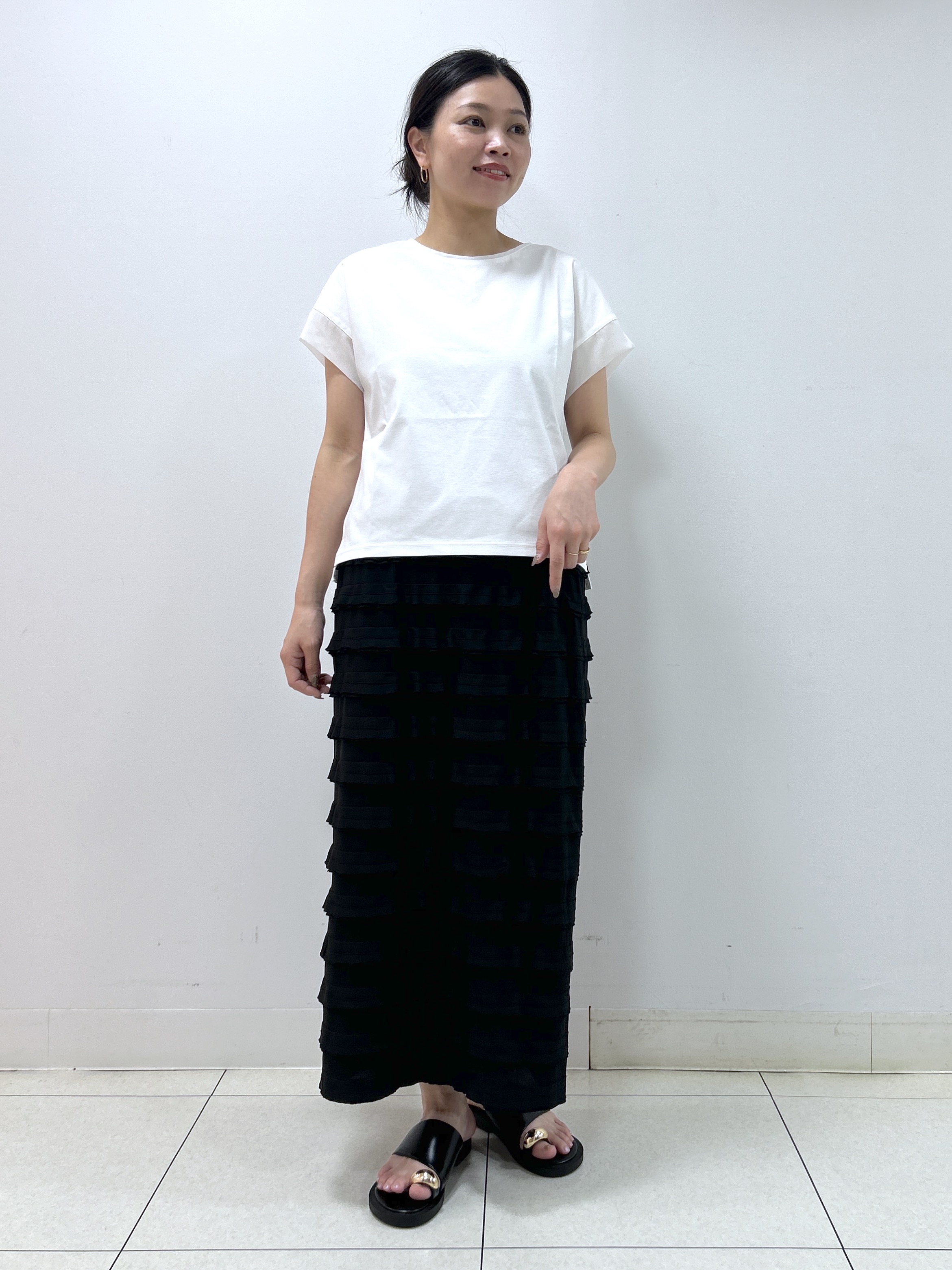 Kaiさんの「Dessin｜【UVカット/接触冷感】美光沢カットソー」を使ったコーディネート