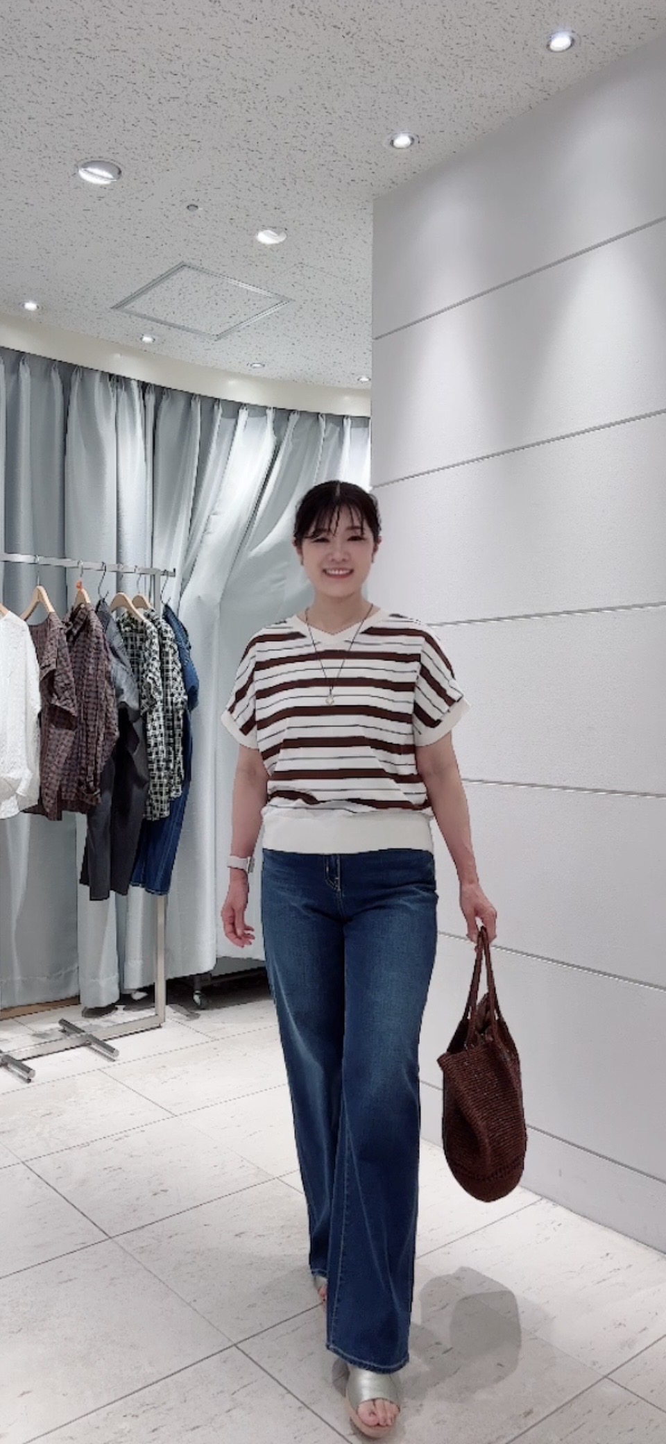 misaさんの「UNTITLED｜【肌に張りつきにくい/前後2WAY】ドライタッチコットンプルオーバー」を使ったコーディネート