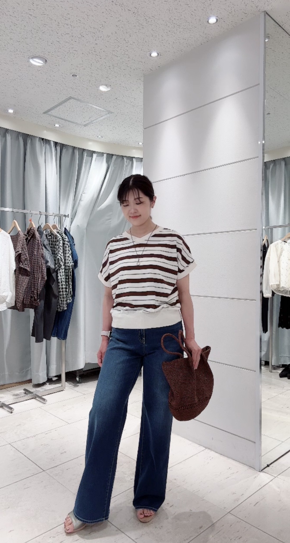 misaさんの「UNTITLED｜【肌に張りつきにくい/前後2WAY】ドライタッチコットンプルオーバー」を使ったコーディネート