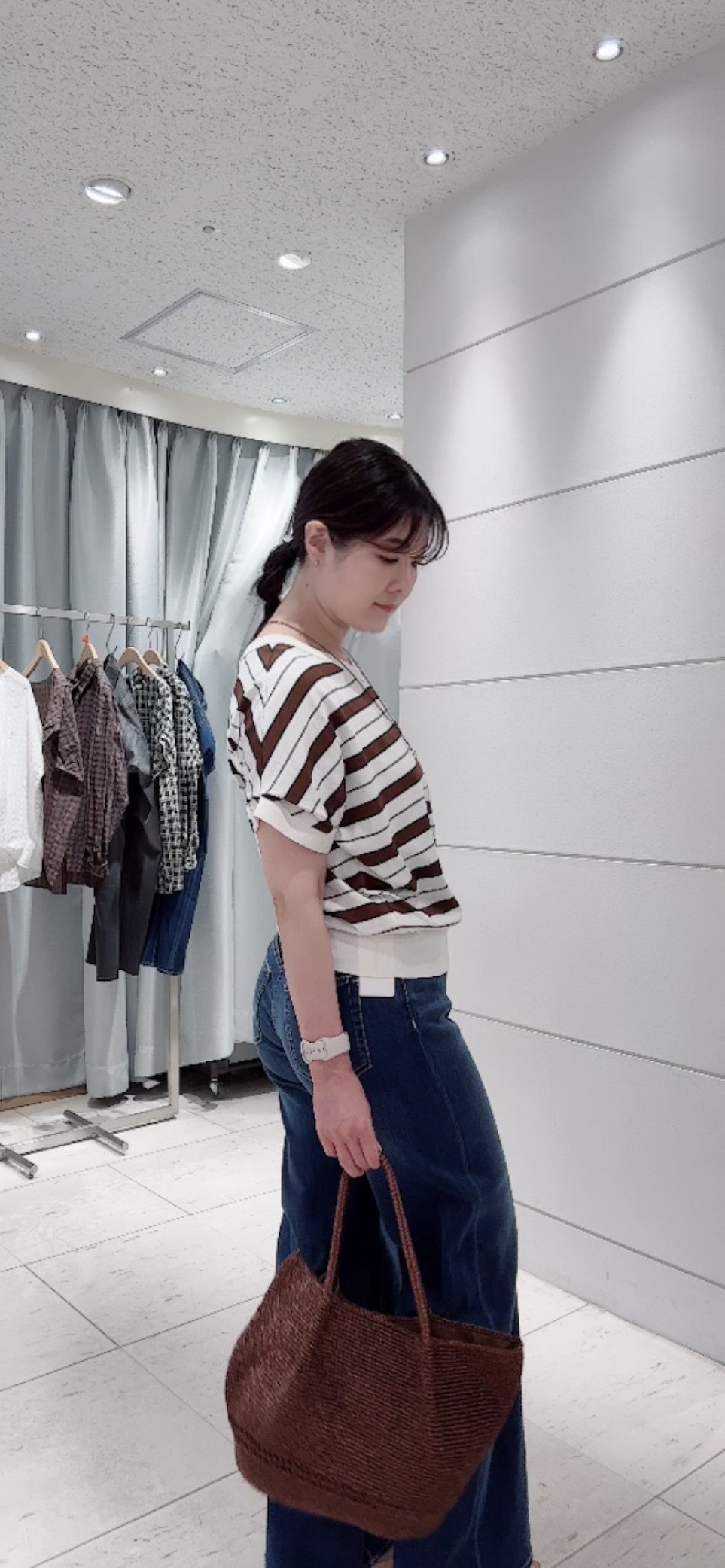 misaさんの「UNTITLED｜【肌に張りつきにくい/前後2WAY】ドライタッチコットンプルオーバー」を使ったコーディネート