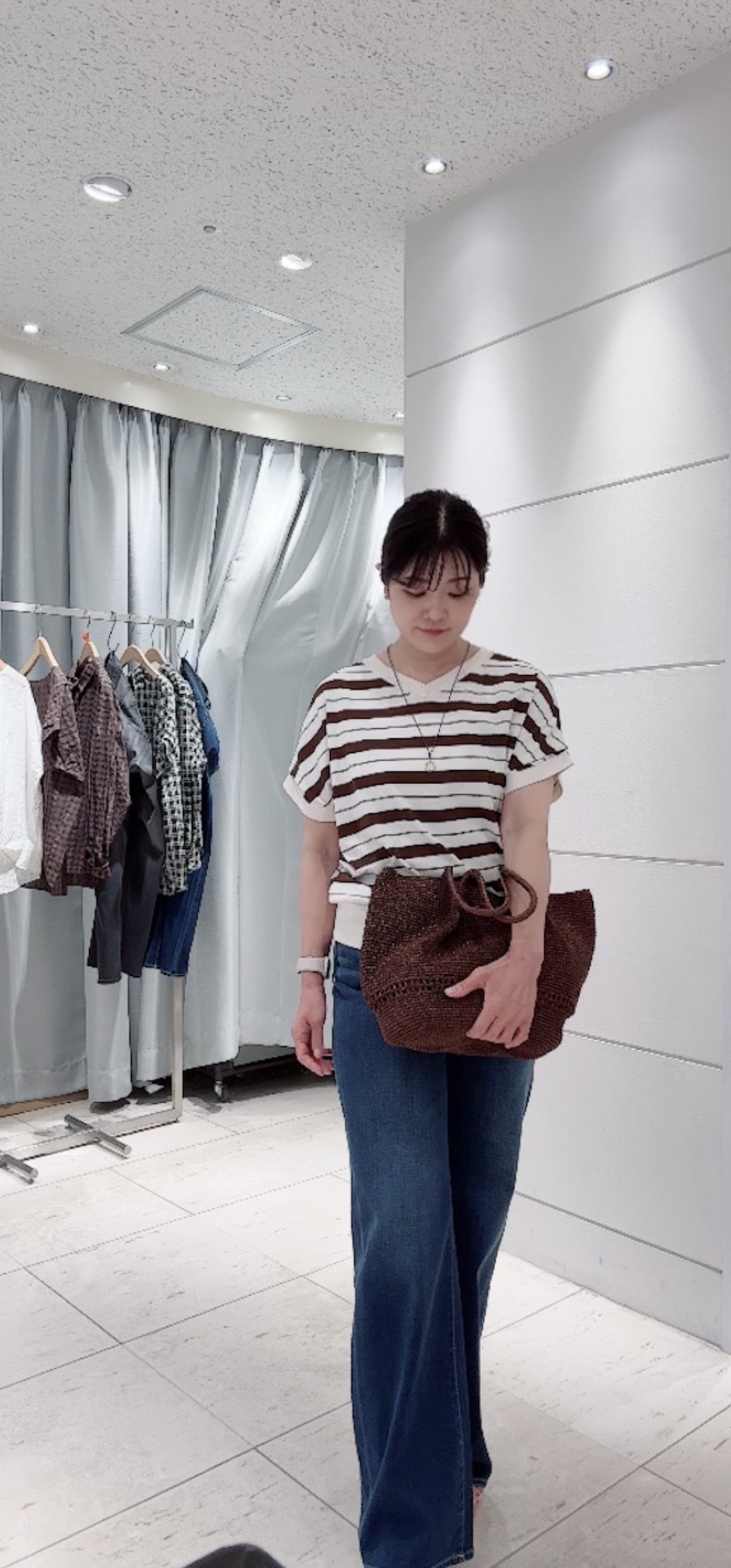 misaさんの「UNTITLED｜【肌に張りつきにくい/前後2WAY】ドライタッチコットンプルオーバー」を使ったコーディネート