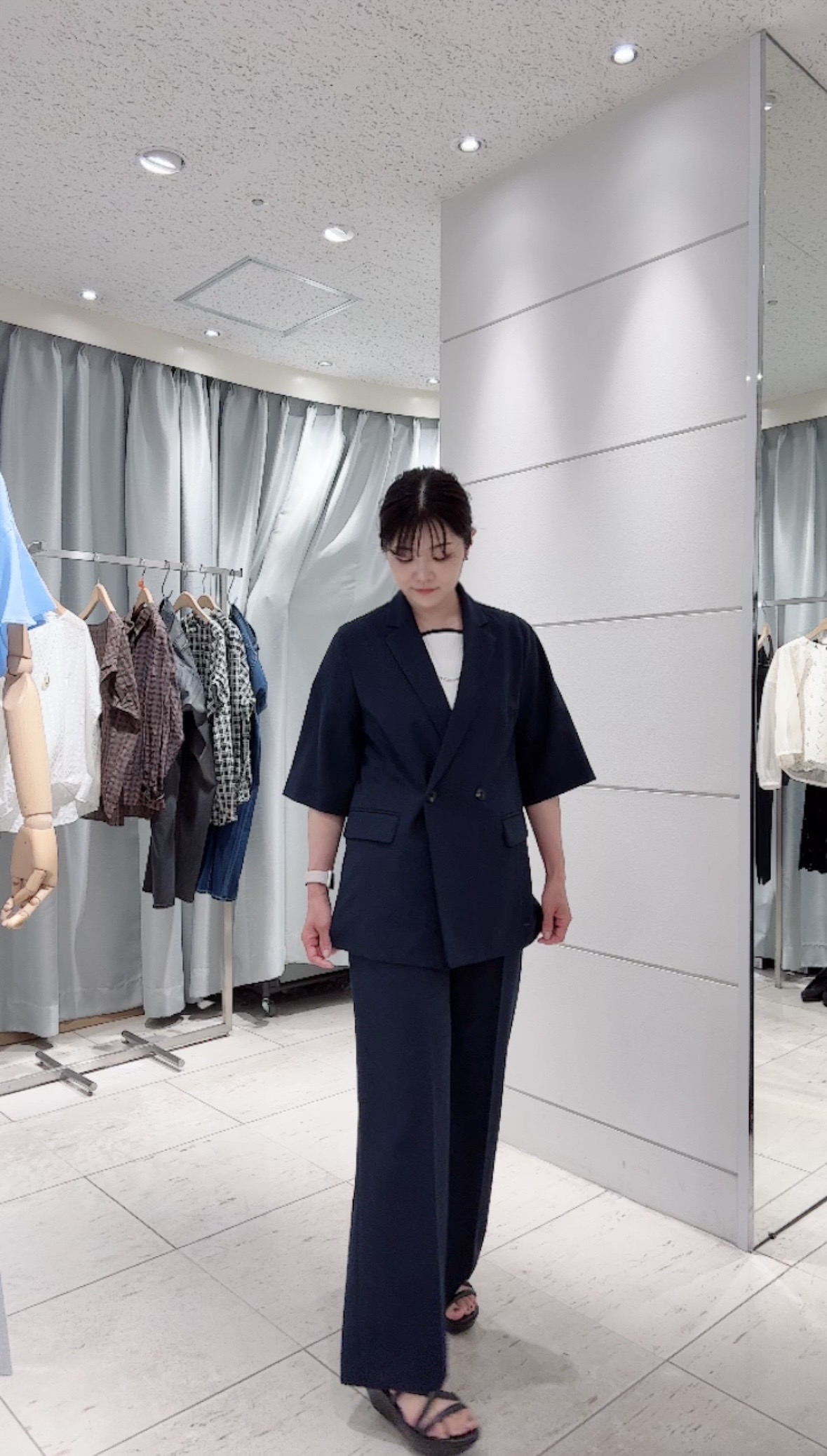 misaさんの「UNTITLED｜【セットアップ可/通気性/UVカット】エアリークールブラウス」を使ったコーディネート