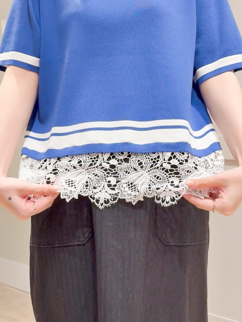Mayuさんの「grove｜【シリーズ累計36万枚／UVカット・ひんやり・洗濯機OK】やわらかドライタッチレースドッキングニット」を使ったコーディネート