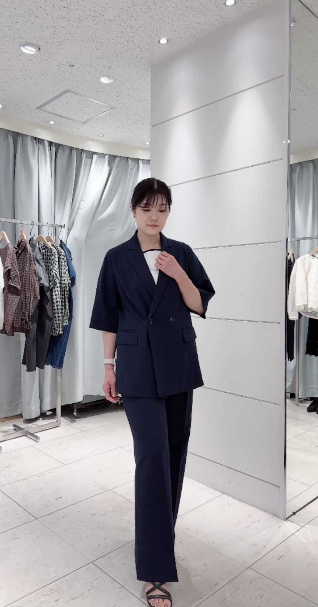 misaさんの「UNTITLED｜【セットアップ可/通気性/UVカット】エアリークールブラウス」を使ったコーディネート