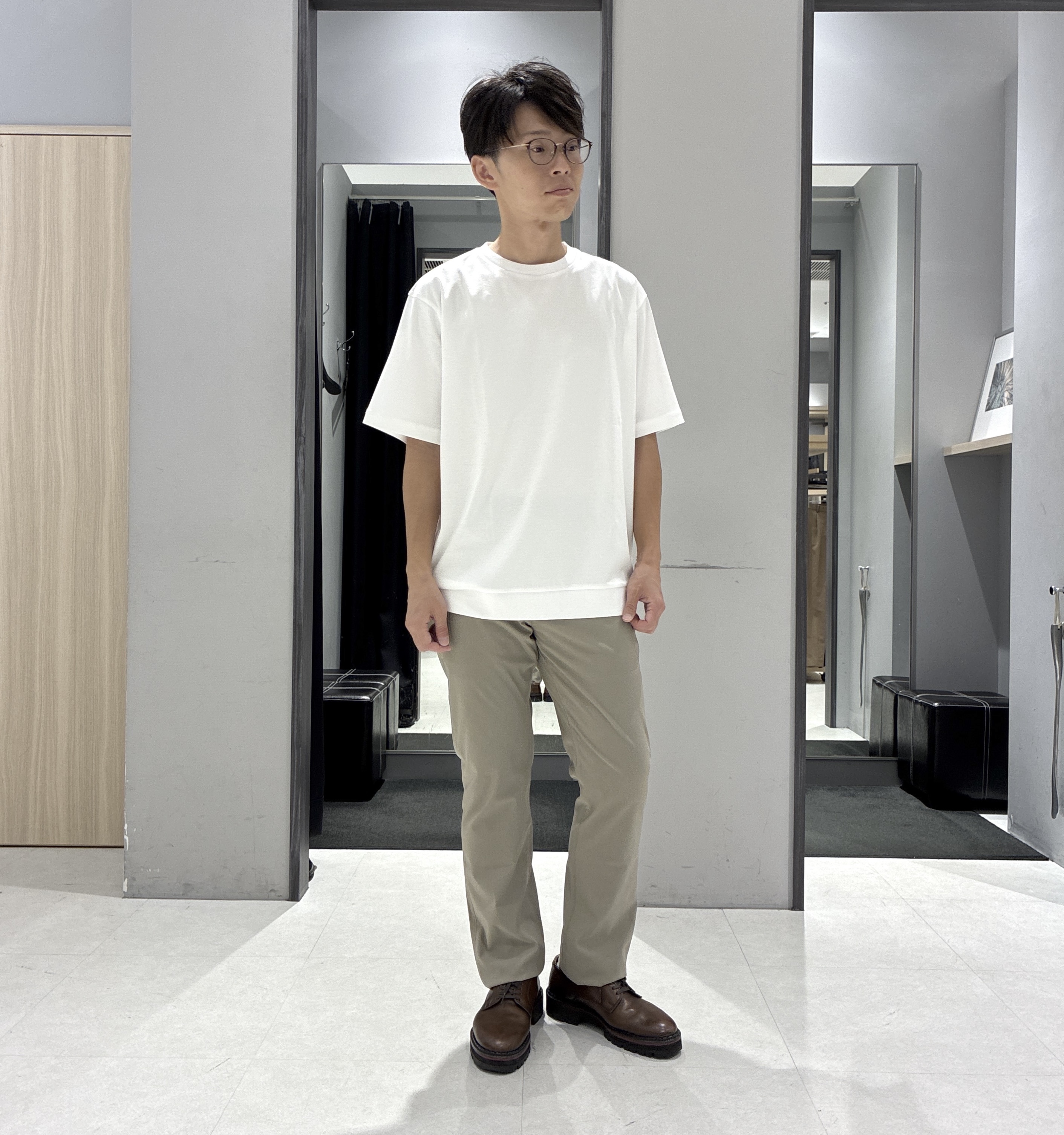 わいずみさんの「TAKEO KIKUCHI｜【抗菌防臭】COOL DOTS（R）ドビープリント ジャケット」を使ったコーディネート
