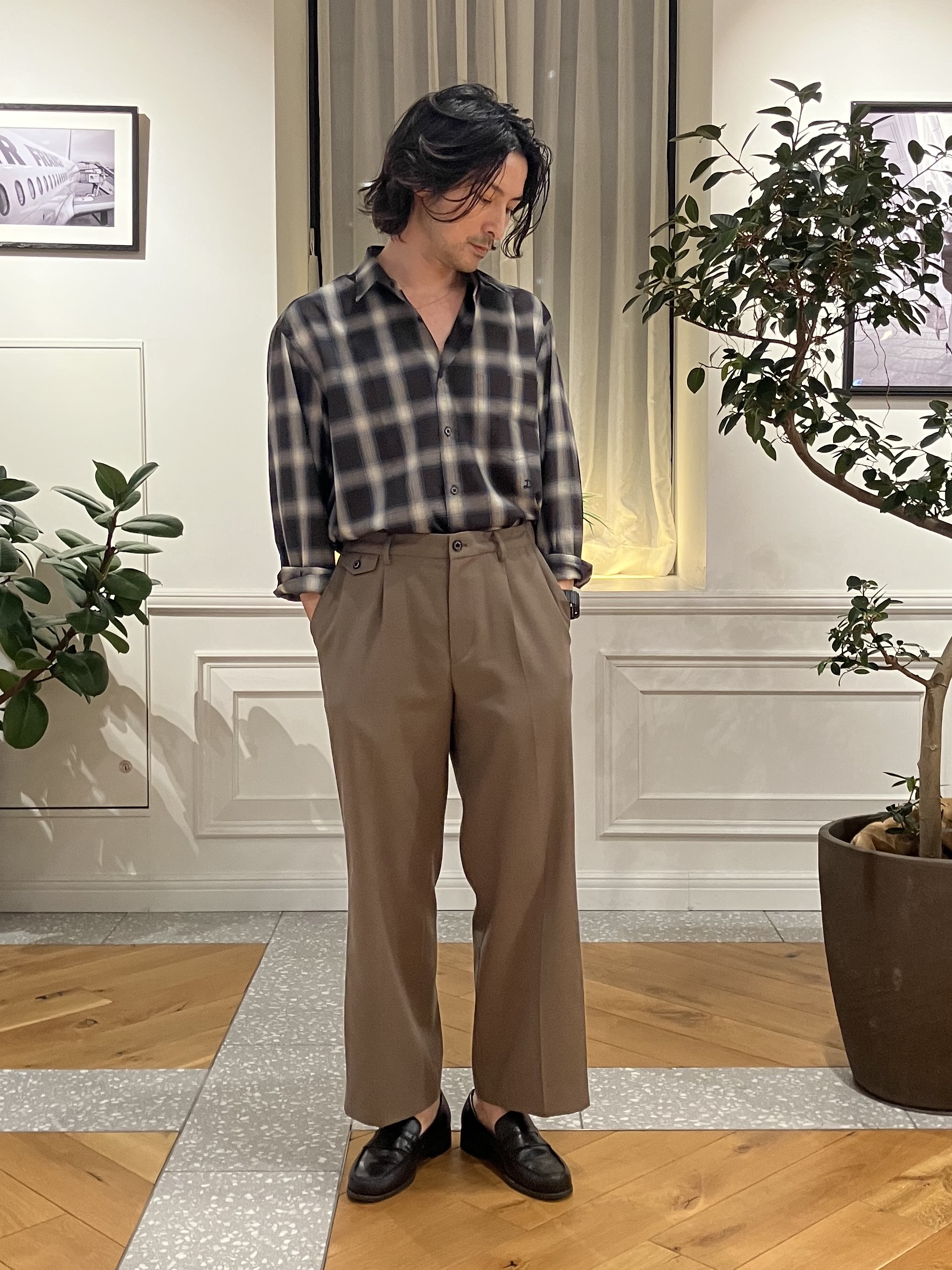 junyaさんの「DRESSTERIOR｜オンブレーチェックシャツ」を使ったコーディネート