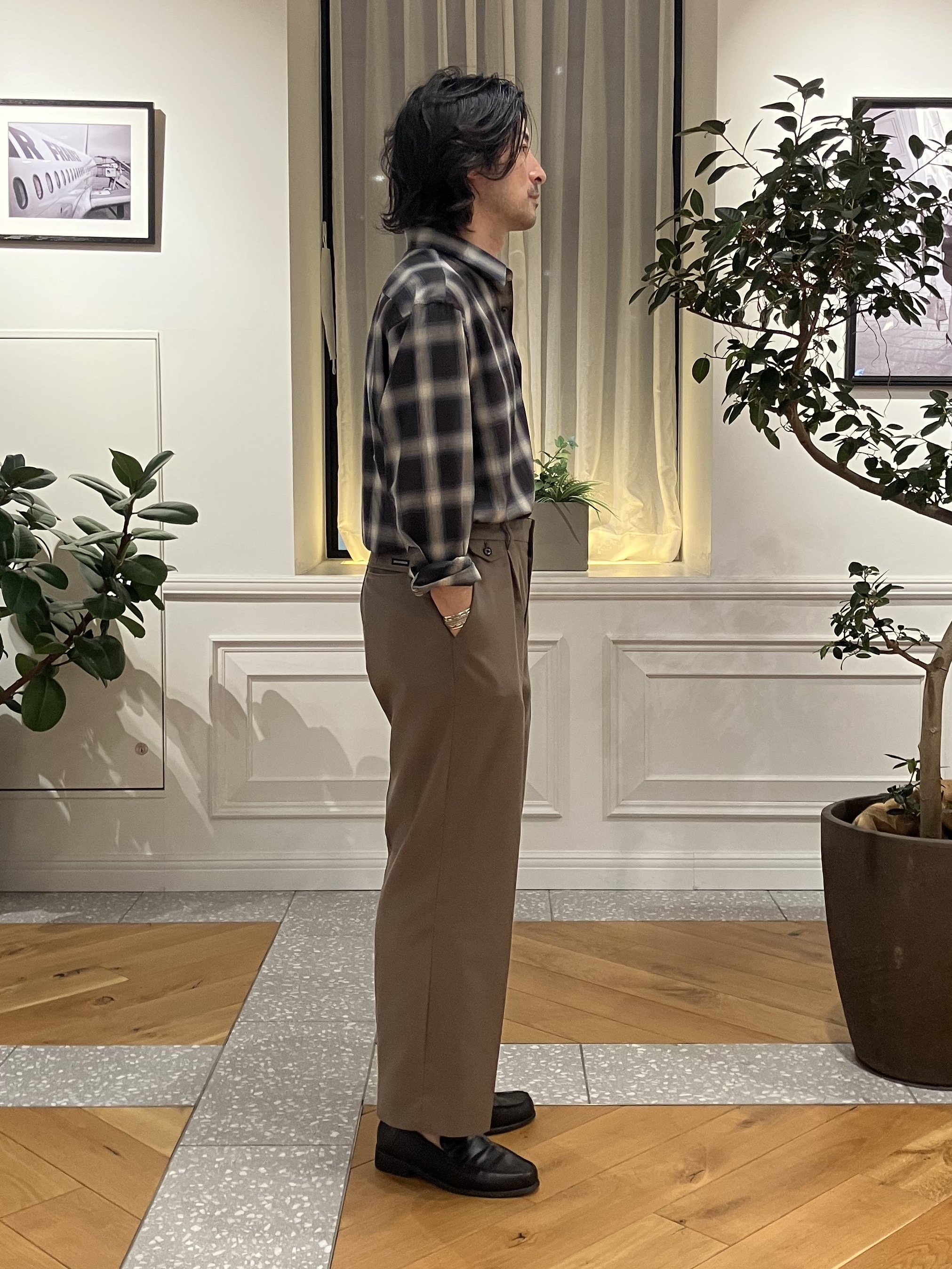 junyaさんの「DRESSTERIOR｜オンブレーチェックシャツ」を使ったコーディネート