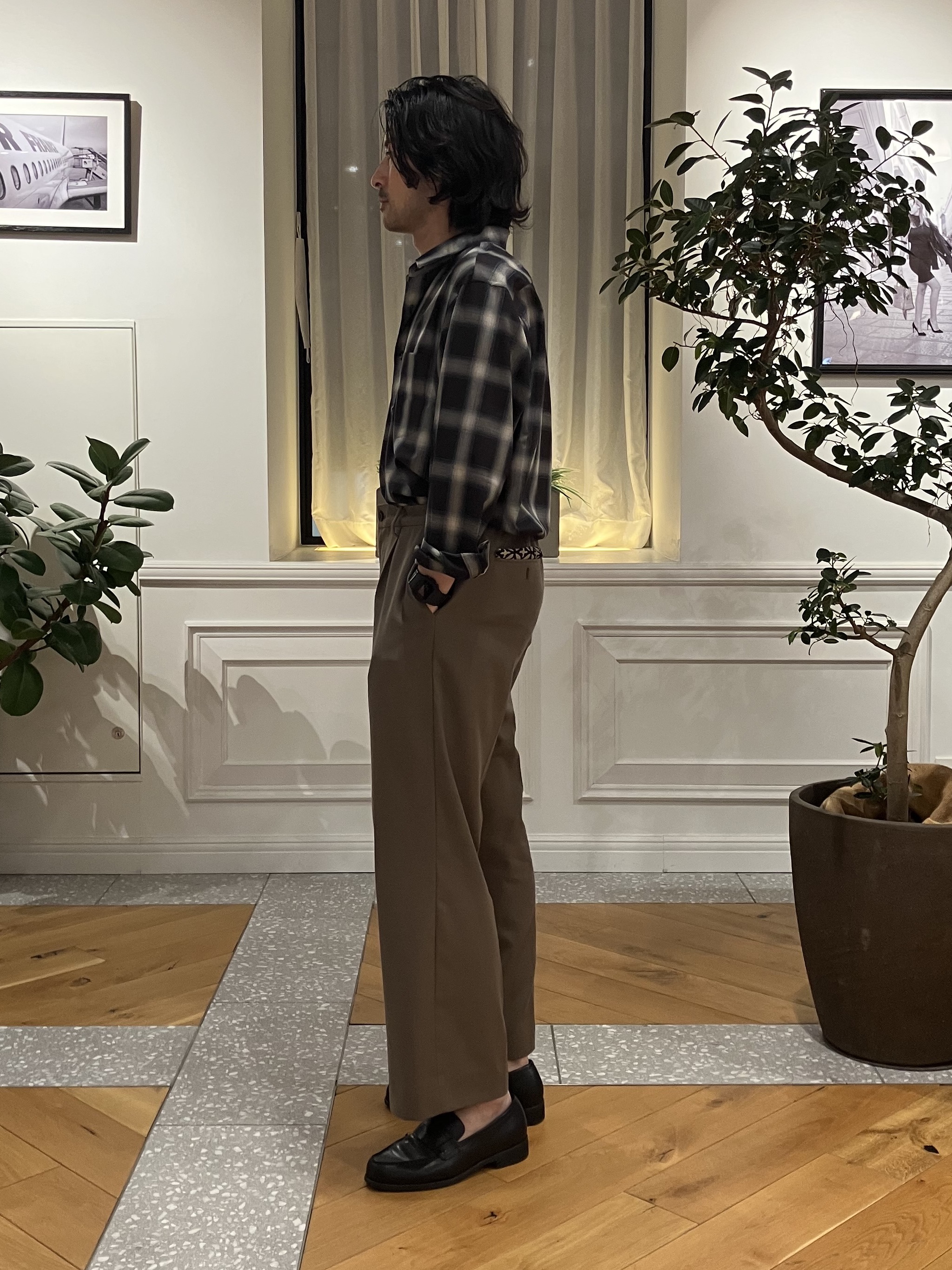 junyaさんの「DRESSTERIOR｜オンブレーチェックシャツ」を使ったコーディネート