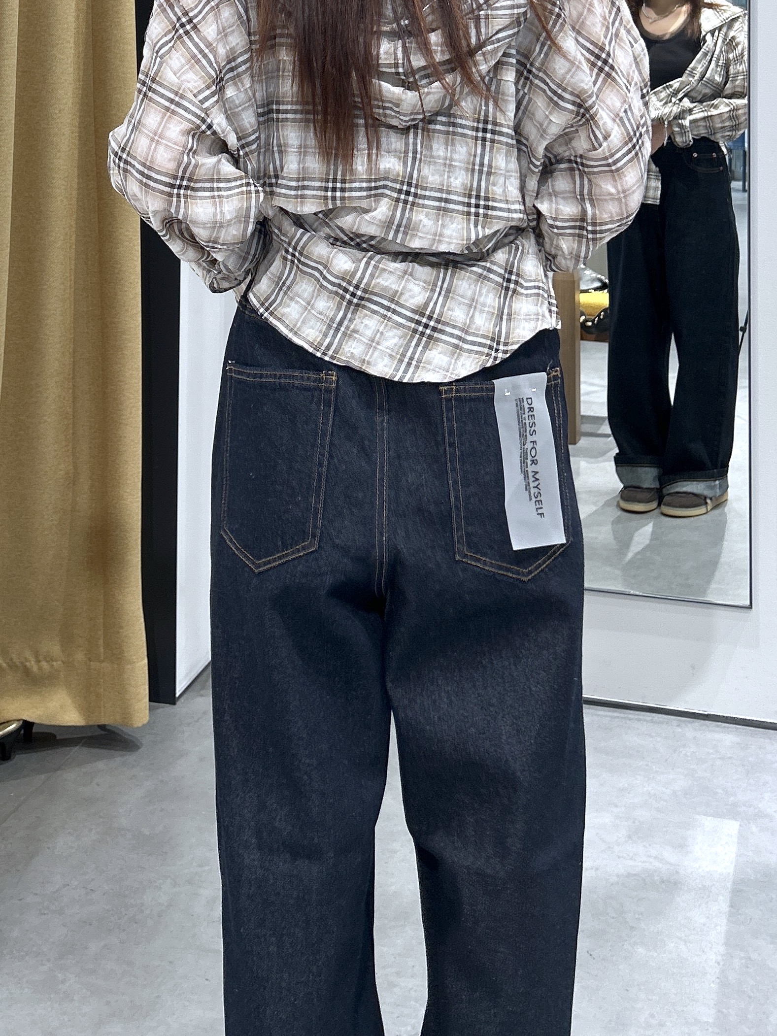 Renoさんの「INDIVI｜フード付 シアーチェックシャツ」を使ったコーディネート