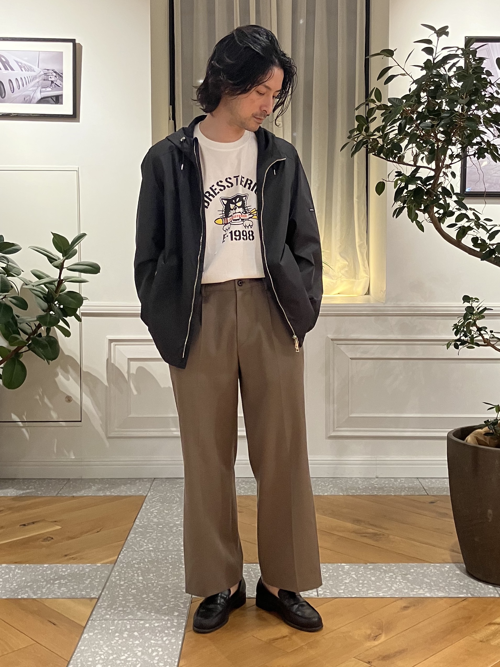 junyaさんの「DRESSTERIOR｜【撥水/透湿素材/ウォッシャブル】LIMONTA ハイスペックパーカー」を使ったコーディネート