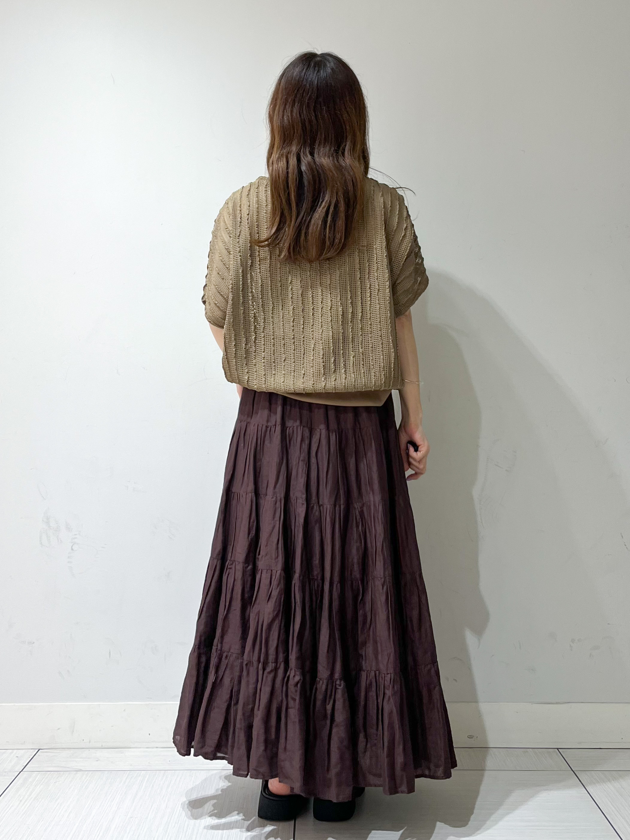 じゅんさんの「DRESSTERIOR｜【体系カバー/日除け】ドルマンスリーブ シアーメッシュプルオーバー」を使ったコーディネート