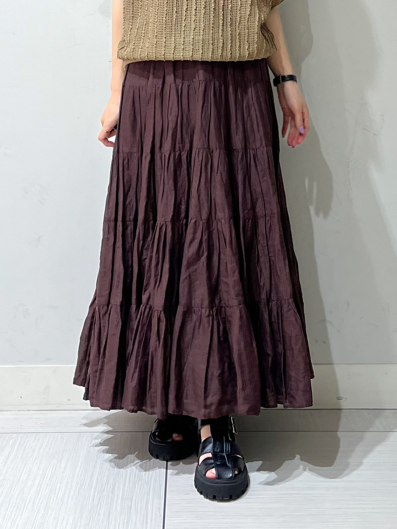 じゅんさんの「DRESSTERIOR｜【体系カバー/日除け】ドルマンスリーブ シアーメッシュプルオーバー」を使ったコーディネート