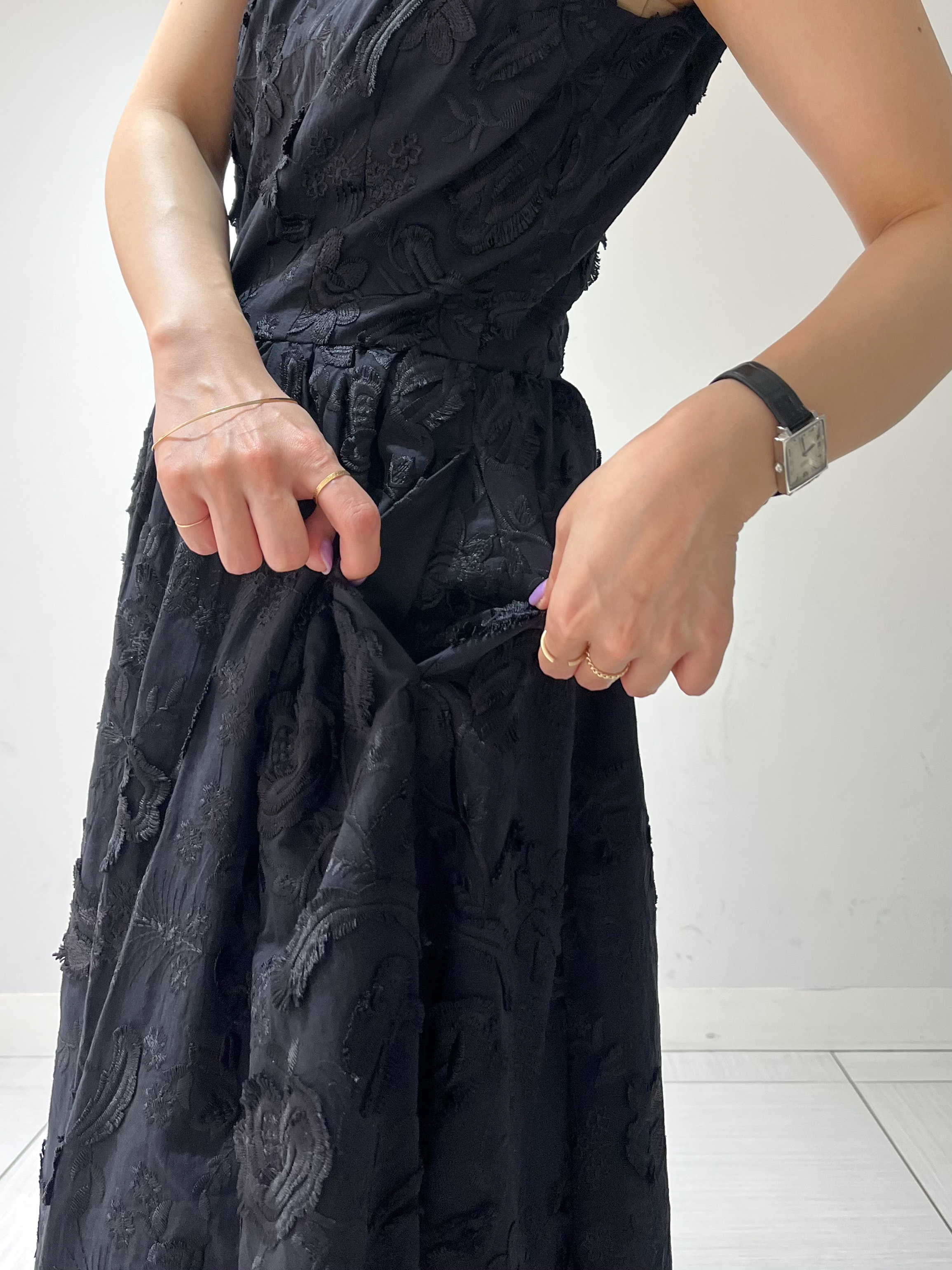 じゅんさんの「DRESSTERIOR｜【ウォッシャブル】コットン エンブロイダリードレス」を使ったコーディネート