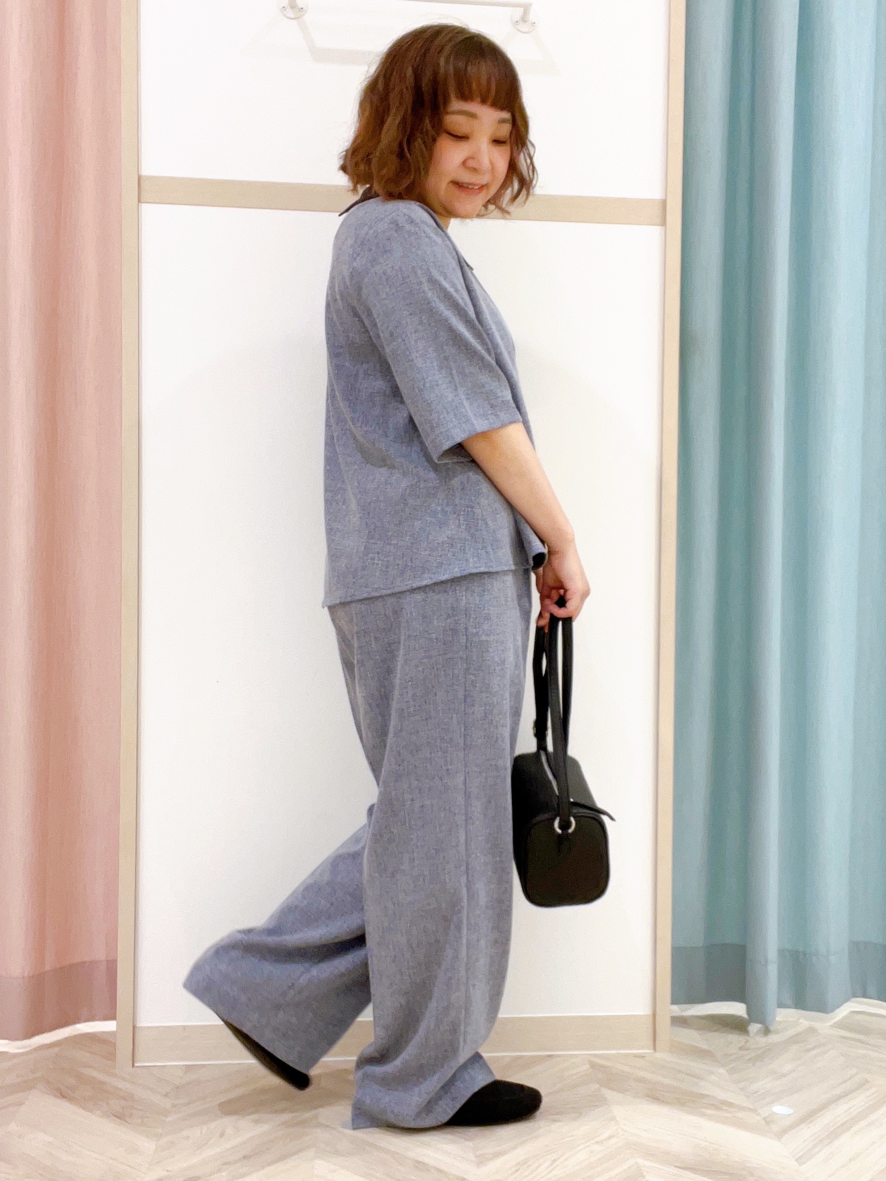 kitaさんの「SHOO･LA･RUE｜【通気性〇/セットアップ可】サマーツイード調衿付き半袖ブラウス」を使ったコーディネート