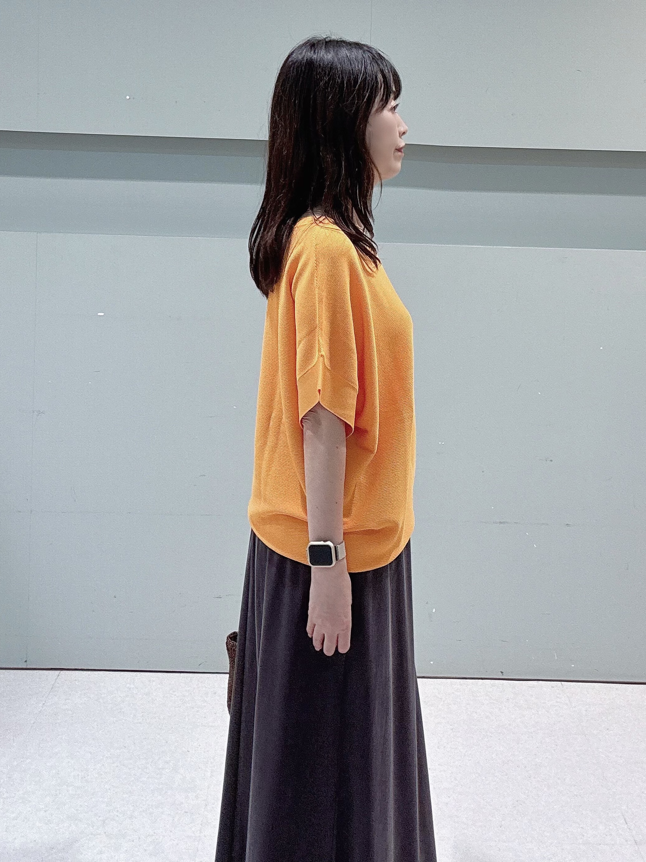 makiさんの「UNTITLED｜【11色展開/体型カバー】前後2WAYフレンチスリーブニット」を使ったコーディネート