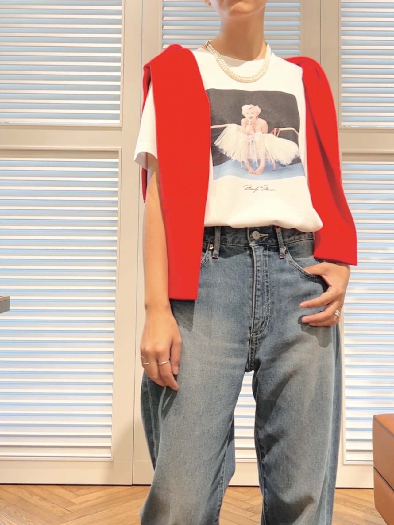 OCHIAIさんの「DRESSTERIOR｜【別注】マリリンモンロー/カラープリントTシャツ」を使ったコーディネート