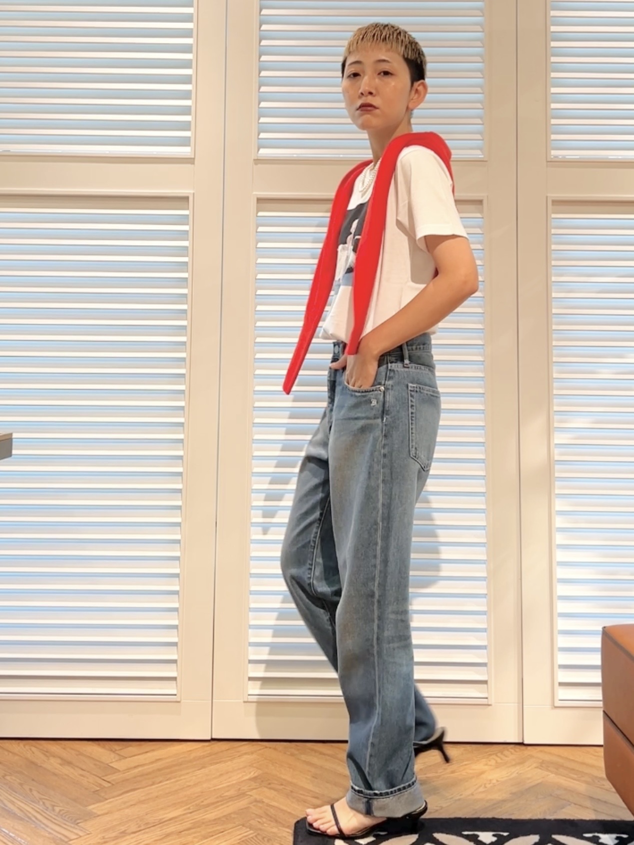 OCHIAIさんの「DRESSTERIOR｜【別注】マリリンモンロー/カラープリントTシャツ」を使ったコーディネート