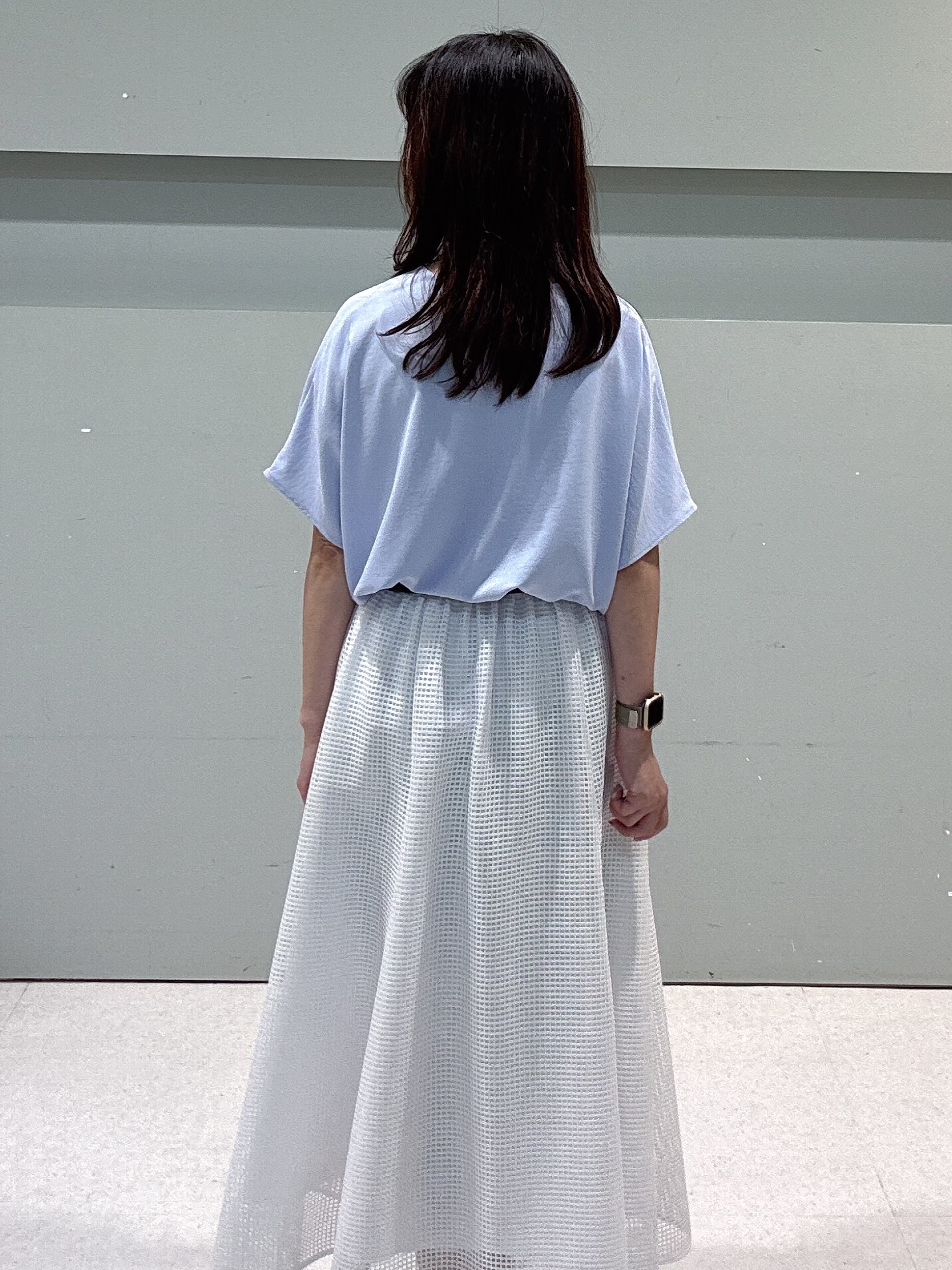 makiさんの「UNTITLED｜【古畑星夏さん着用/洗える/後ろウエストゴム】スクエアメッシュスカート」を使ったコーディネート