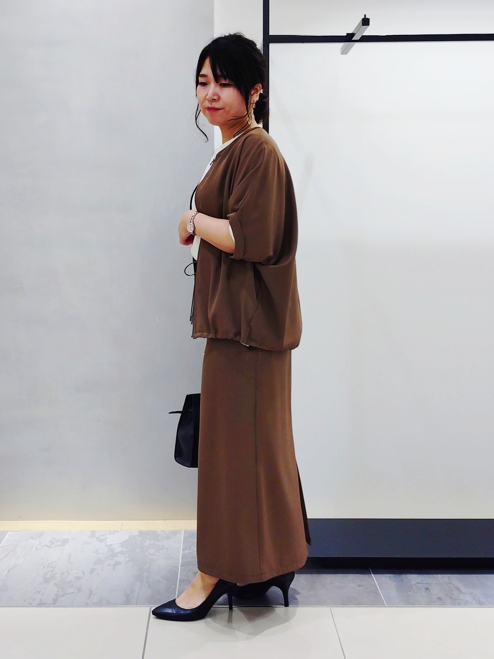 TOMOMIさんの「INDIVI｜◆【合皮／マルチWAY／サブバッグ付】ミニショルダーバッグ」を使ったコーディネート